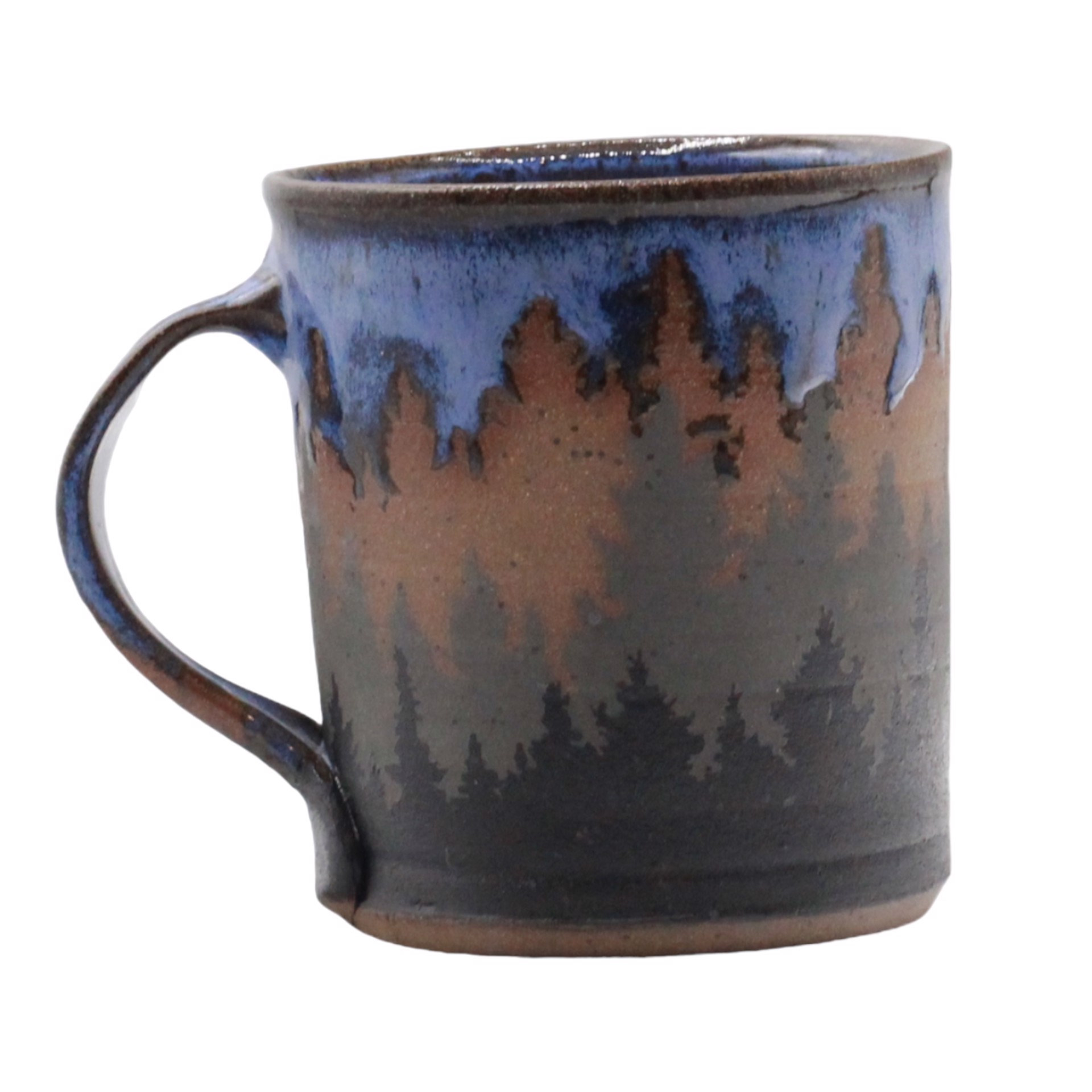 Blue Layered Forest Mug by Stephen Mullins