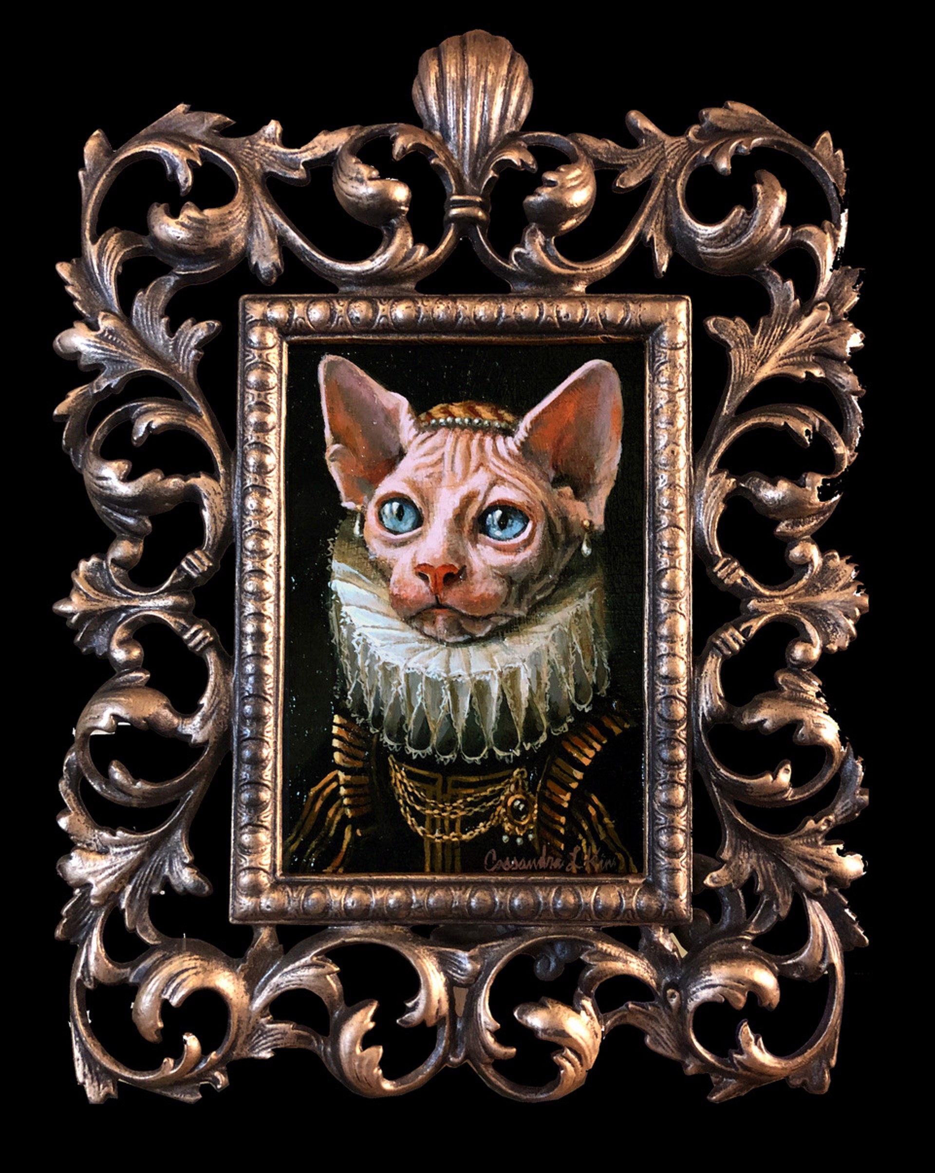 Cat in a Fancy Collar by Cassandra Kim