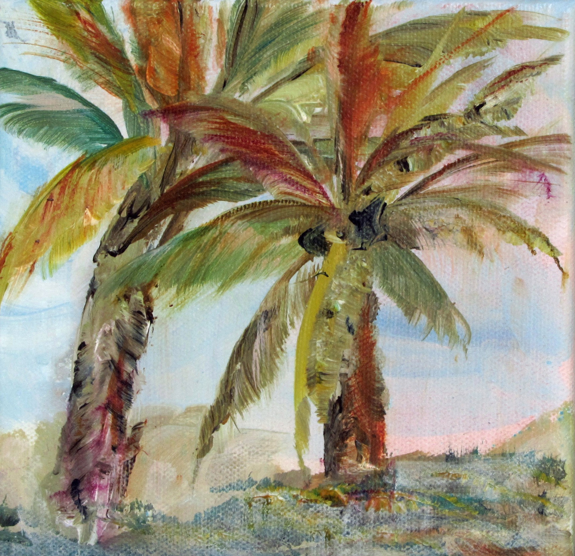 Brown and Green Coconut Trees by Cindy Aune