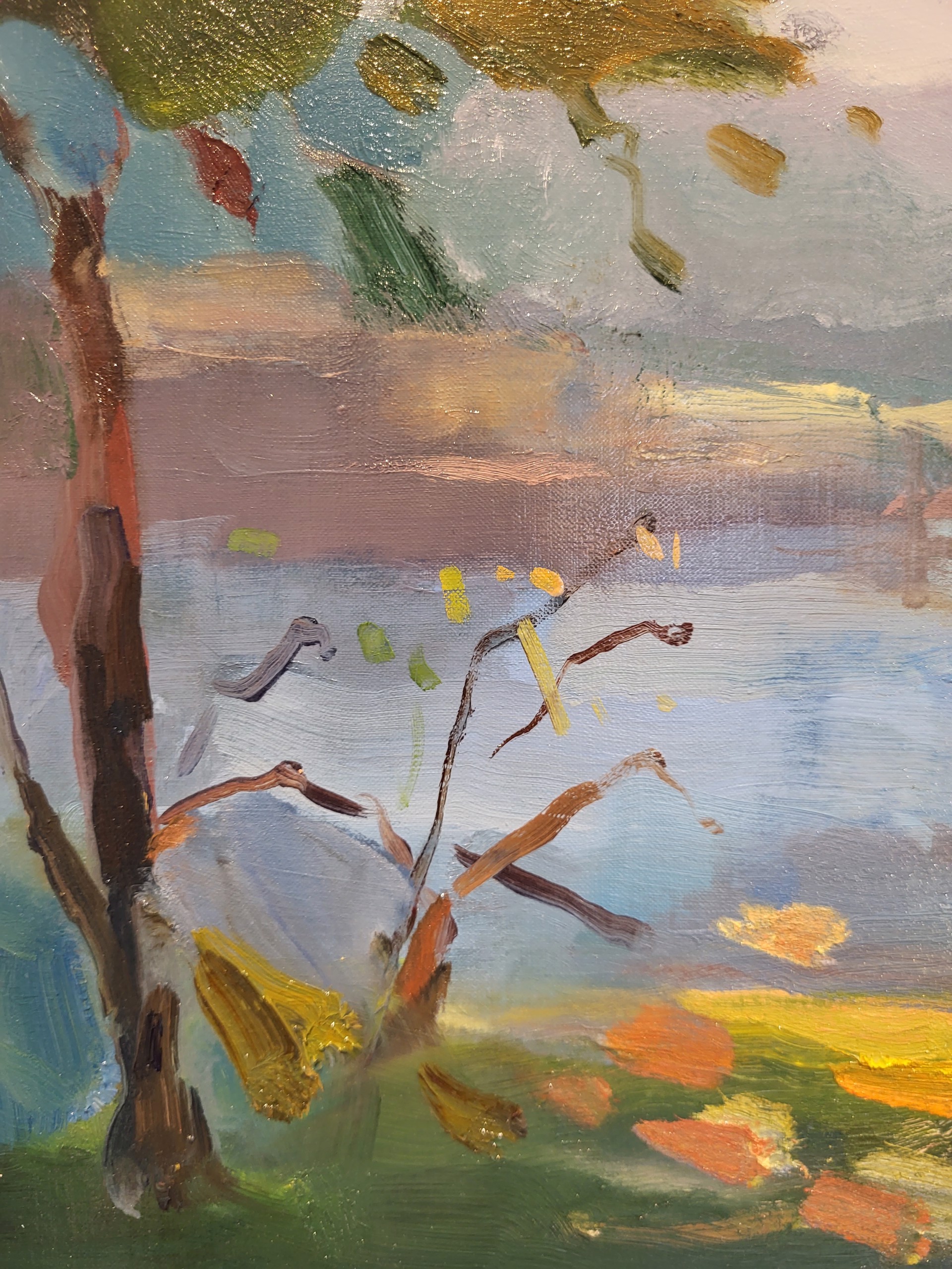 FERRY DOCK WITH TIGER LILIES by CHRISTINE LAFUENTE