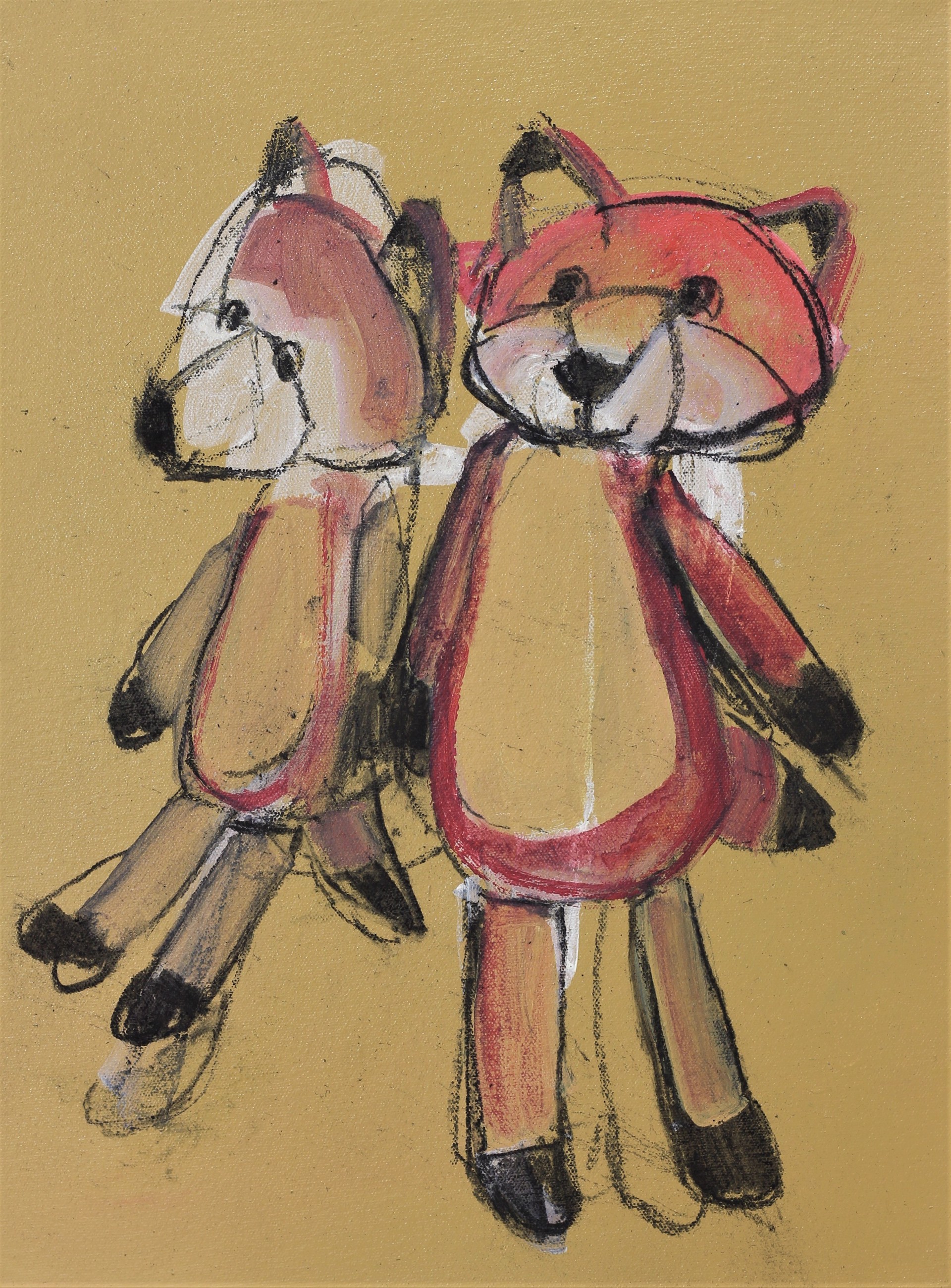 MR AND MRS FOX by CHRISTINA THWAITES (Figures)