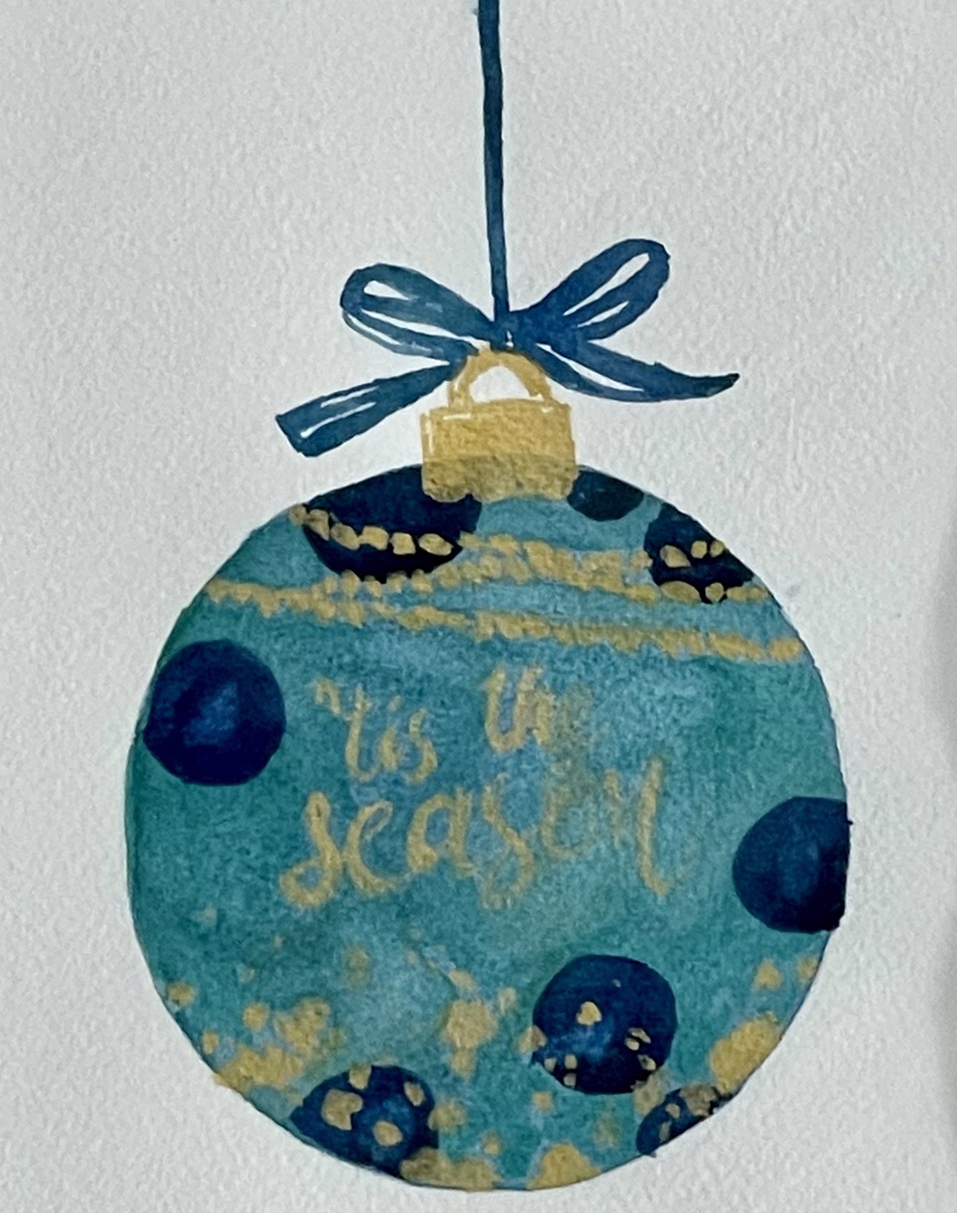 Green Tis The Season Ornament by Veena Raj