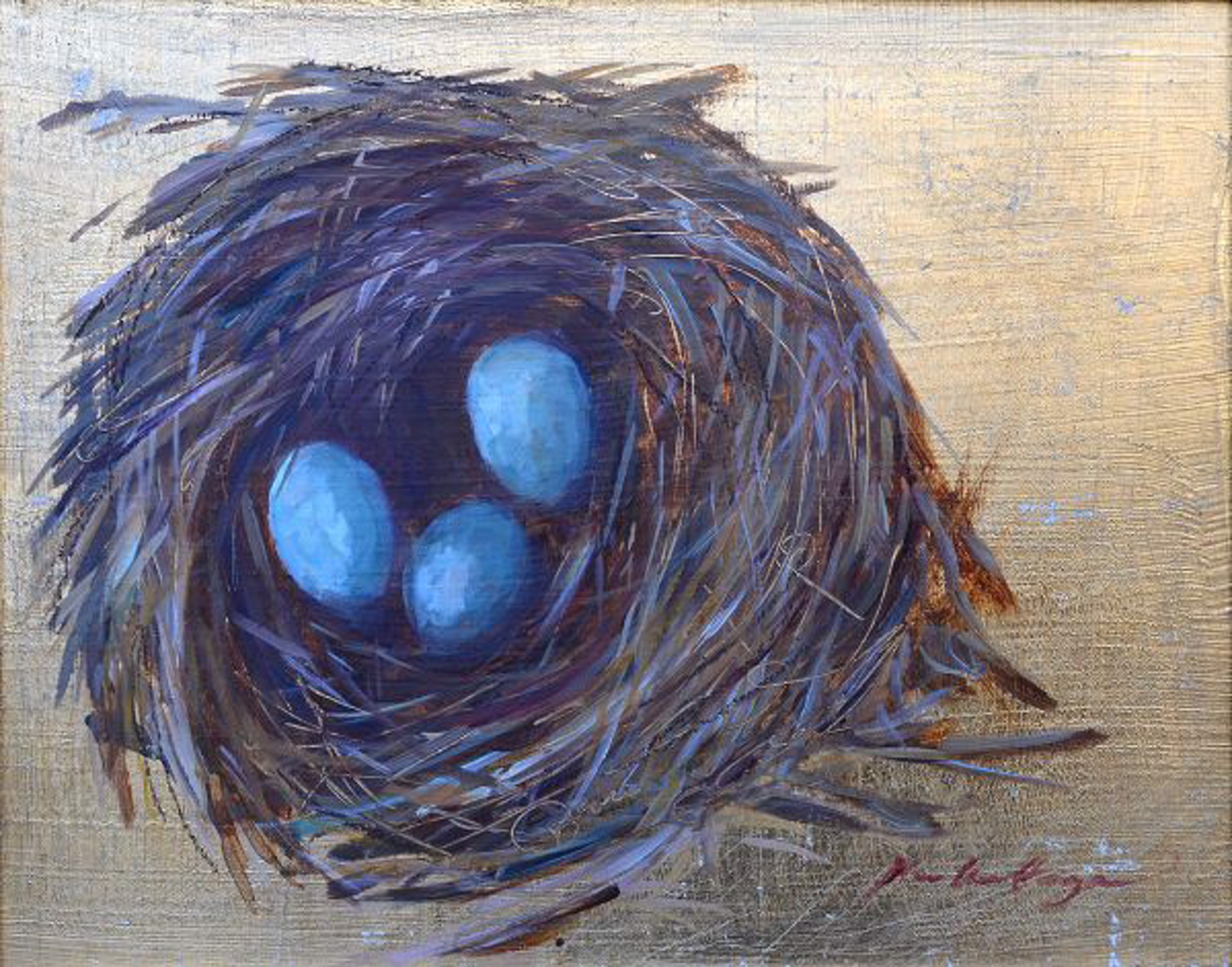 Three Robins Eggs by Karen Hewitt Hagan