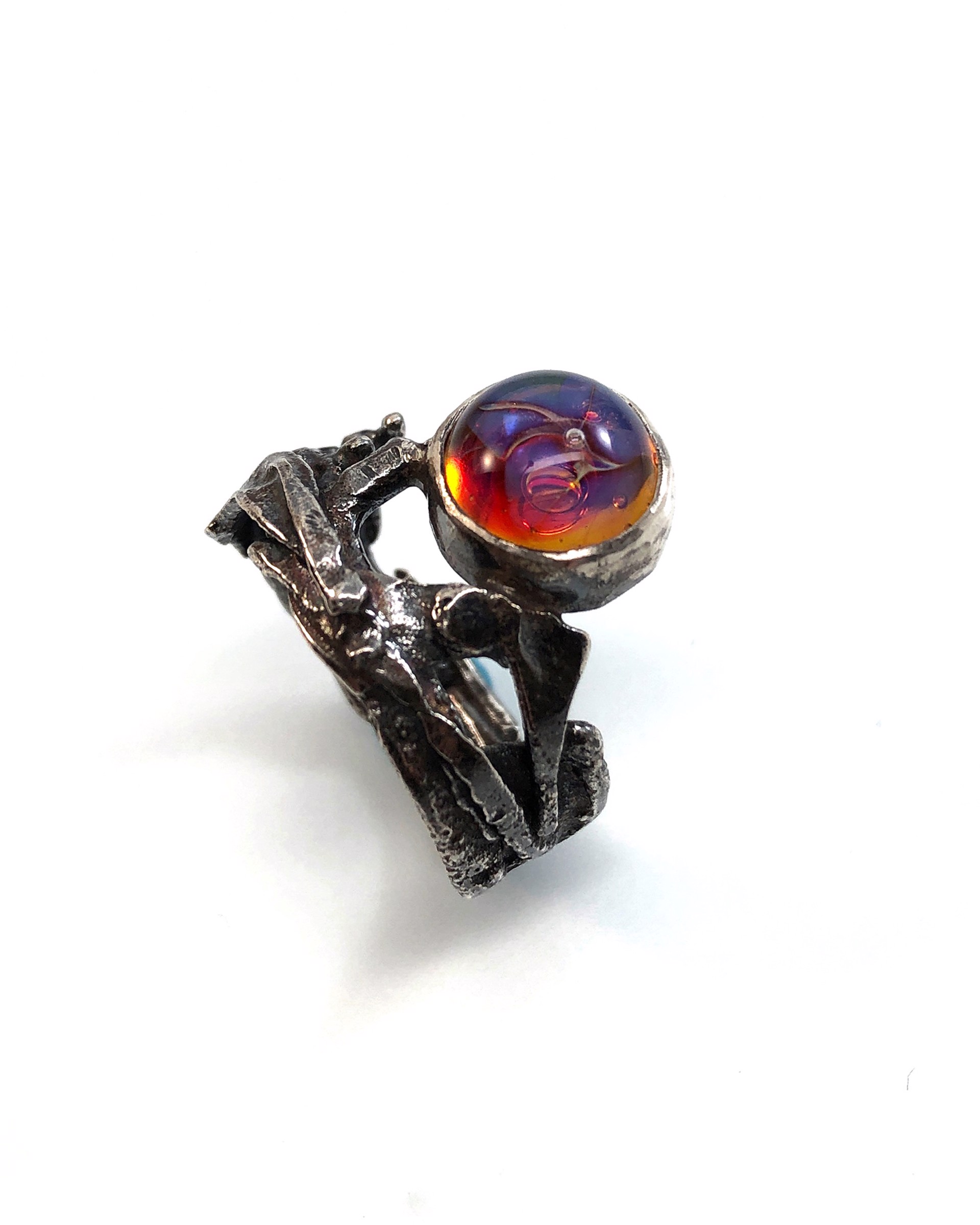 Pink Fire Fused Ring by Carli Schultz