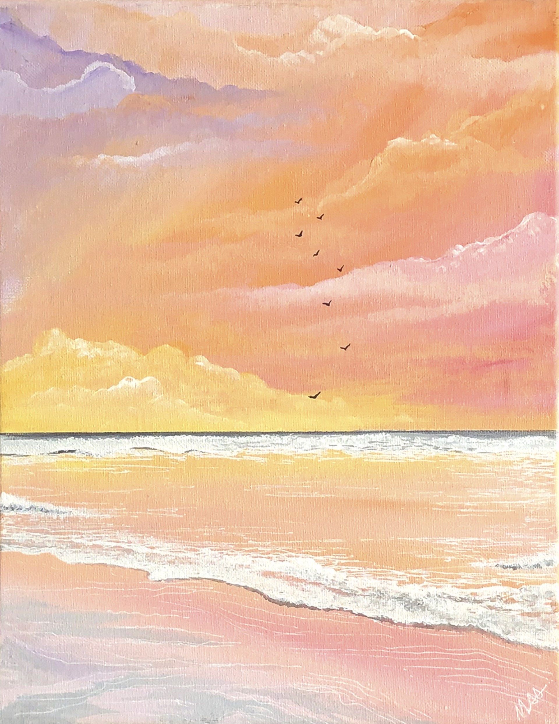 Sunset at the beach by Marina Alves