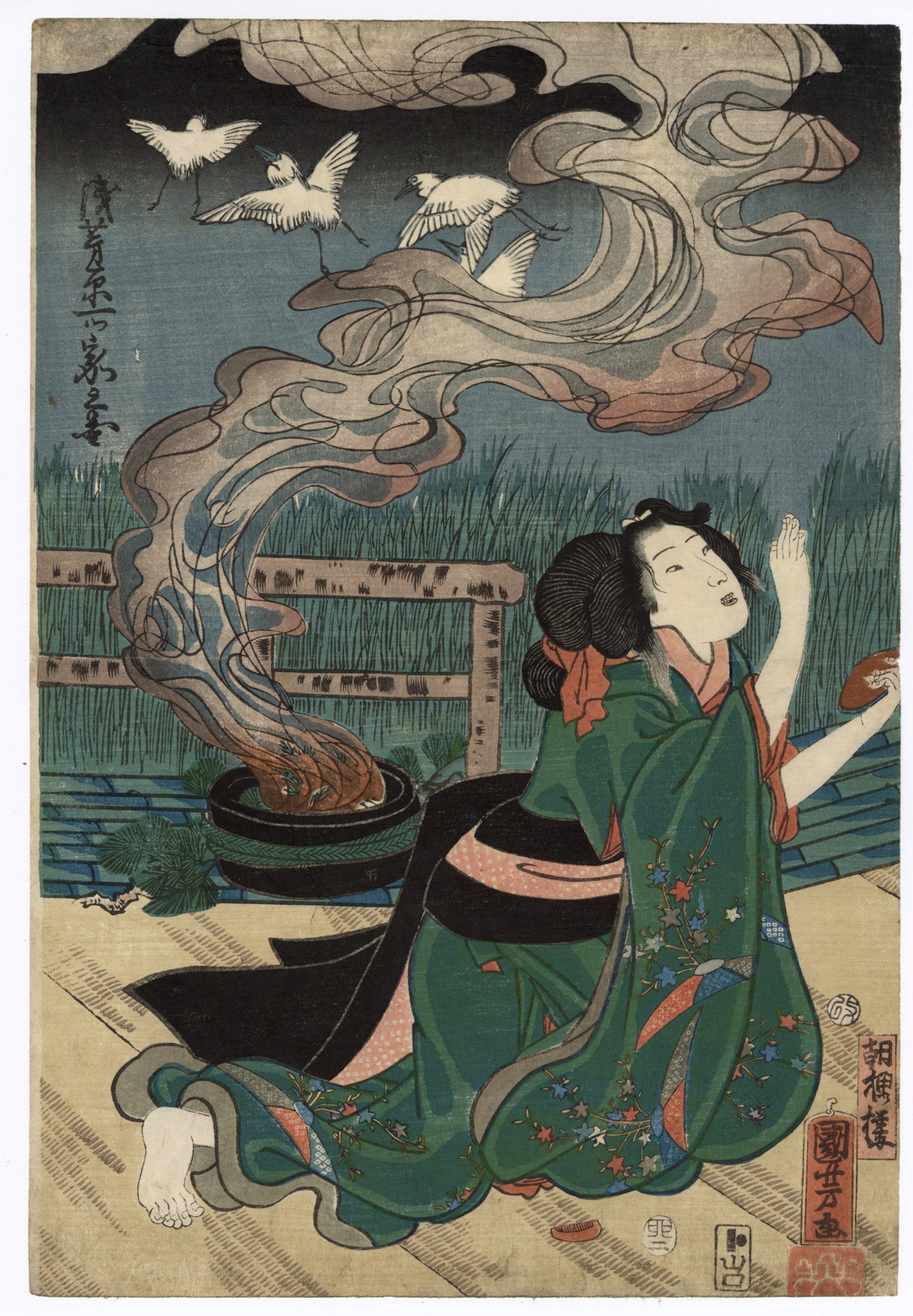 The Lonely House of Asajigahara by Kuniyoshi