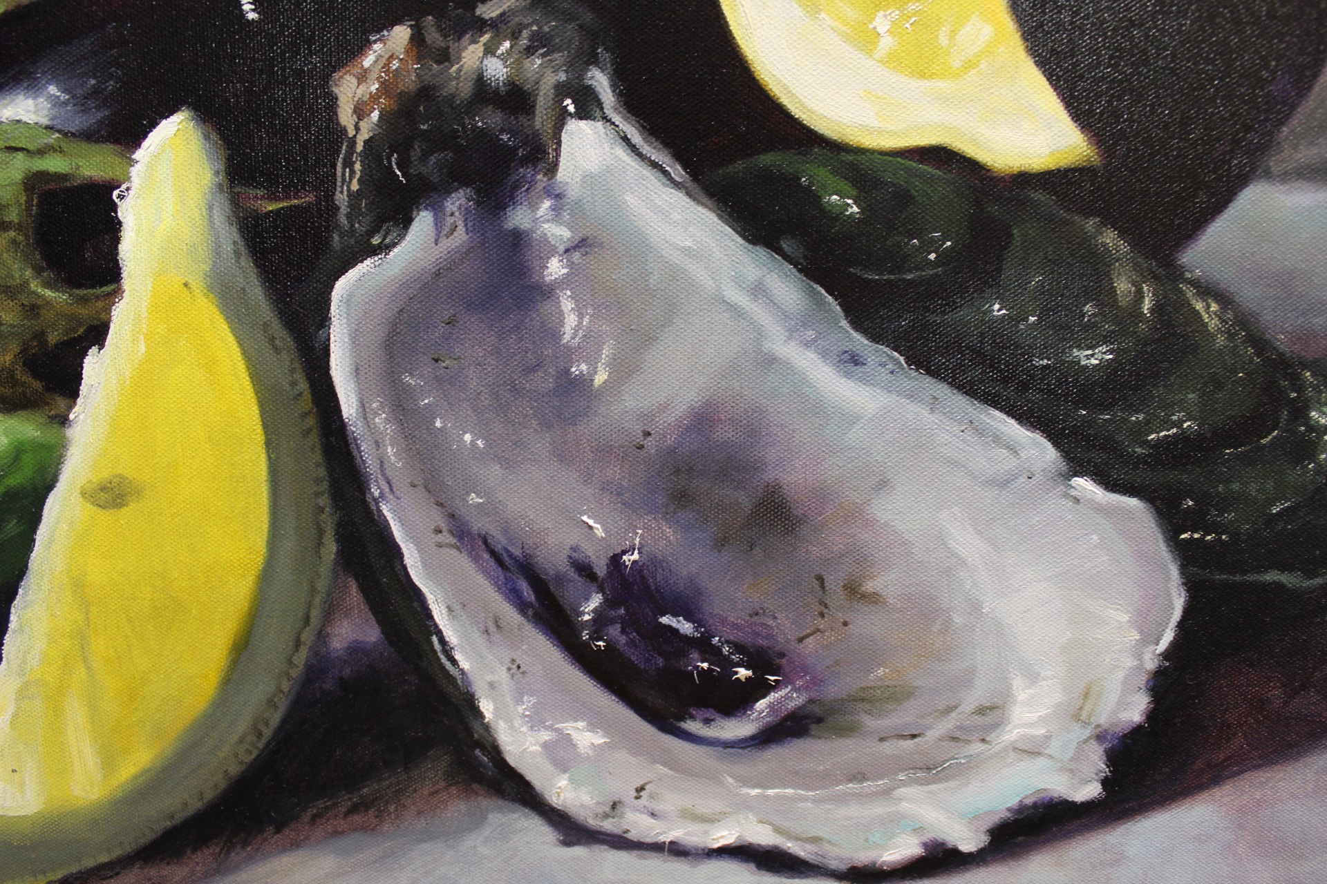 Eggplant & Oyster Shell by Billy Solitario