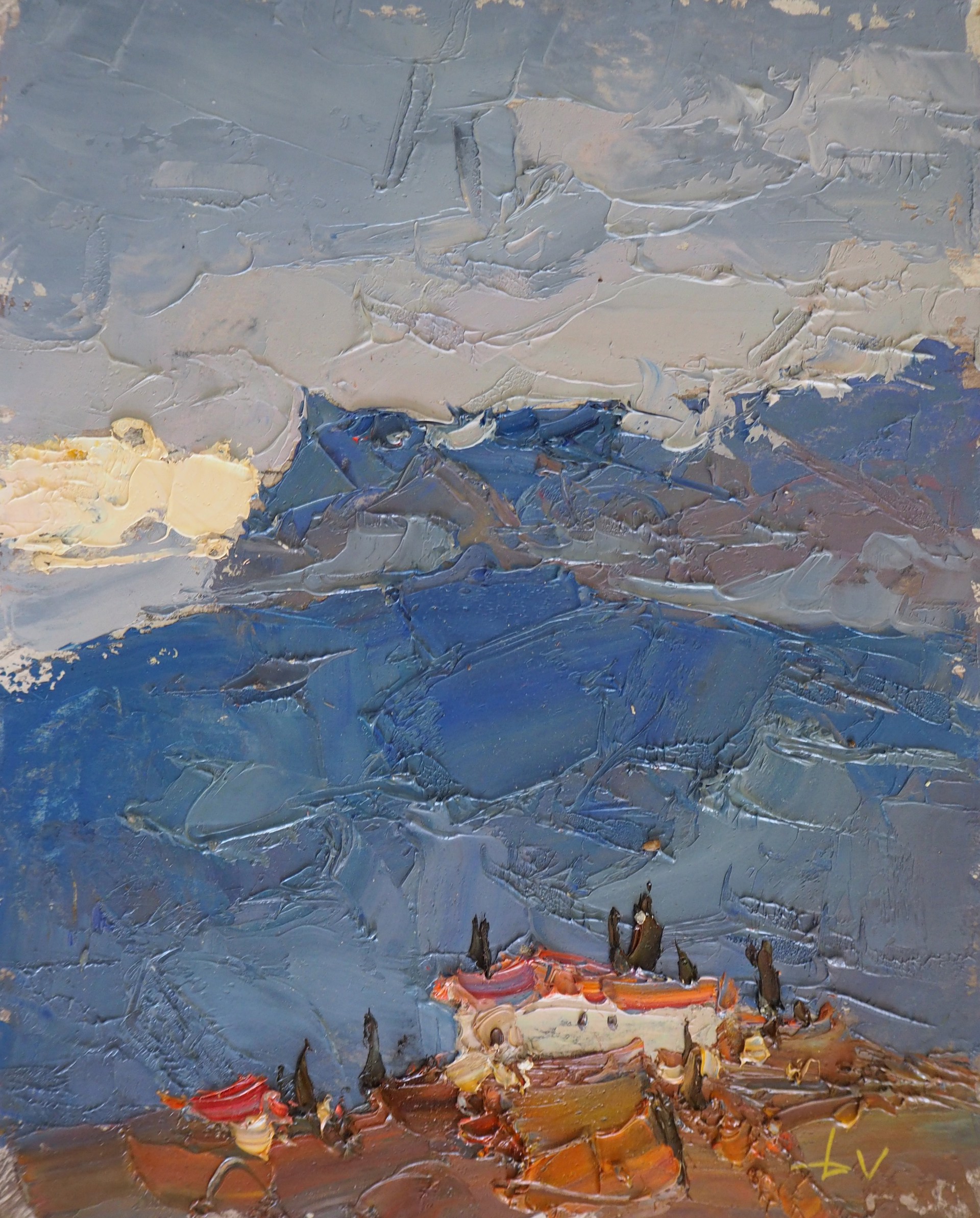 "Autumn in Crimea" Original oil painting by Daniil Volkov