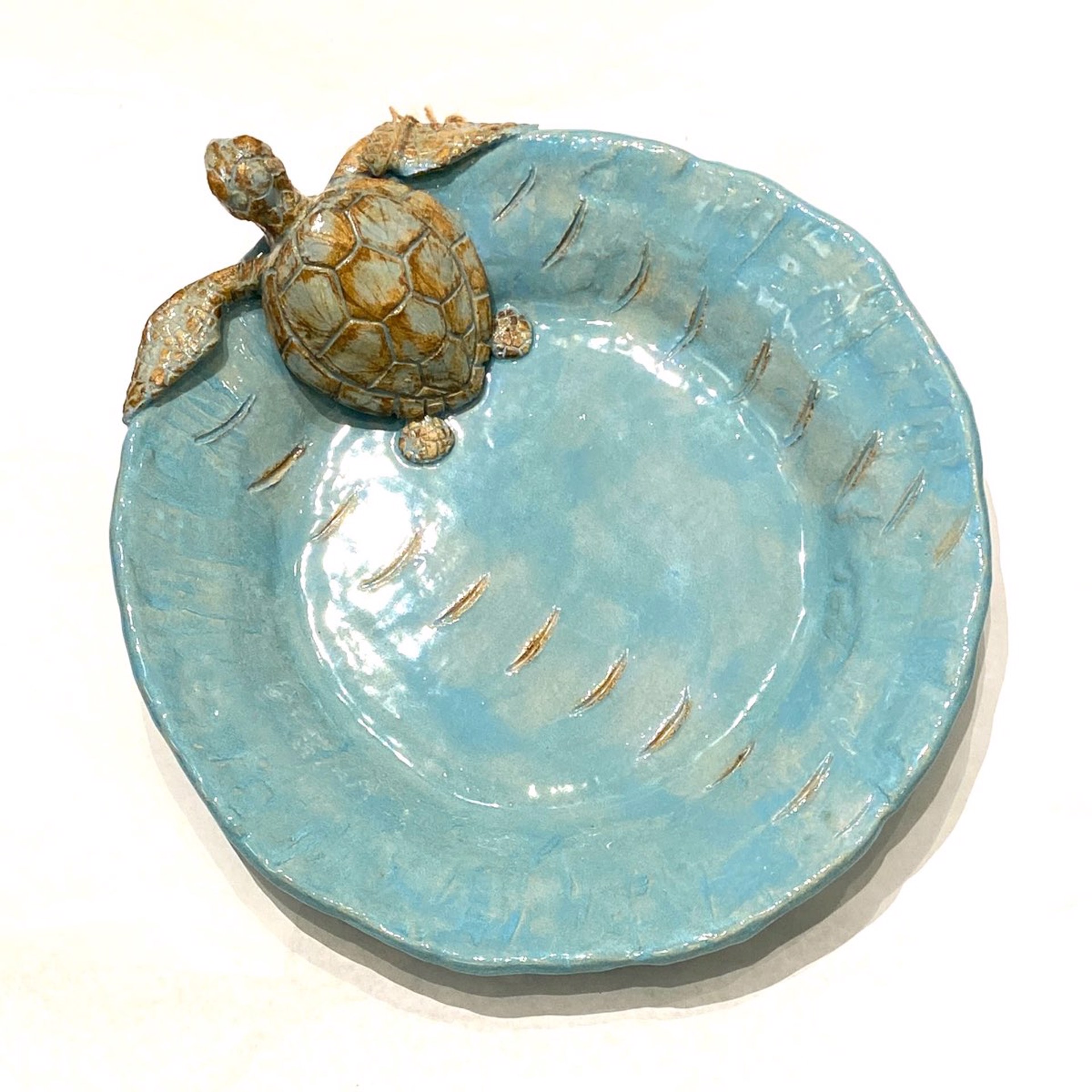 Turtle Platter~Caribbean Blue by Shayne Greco