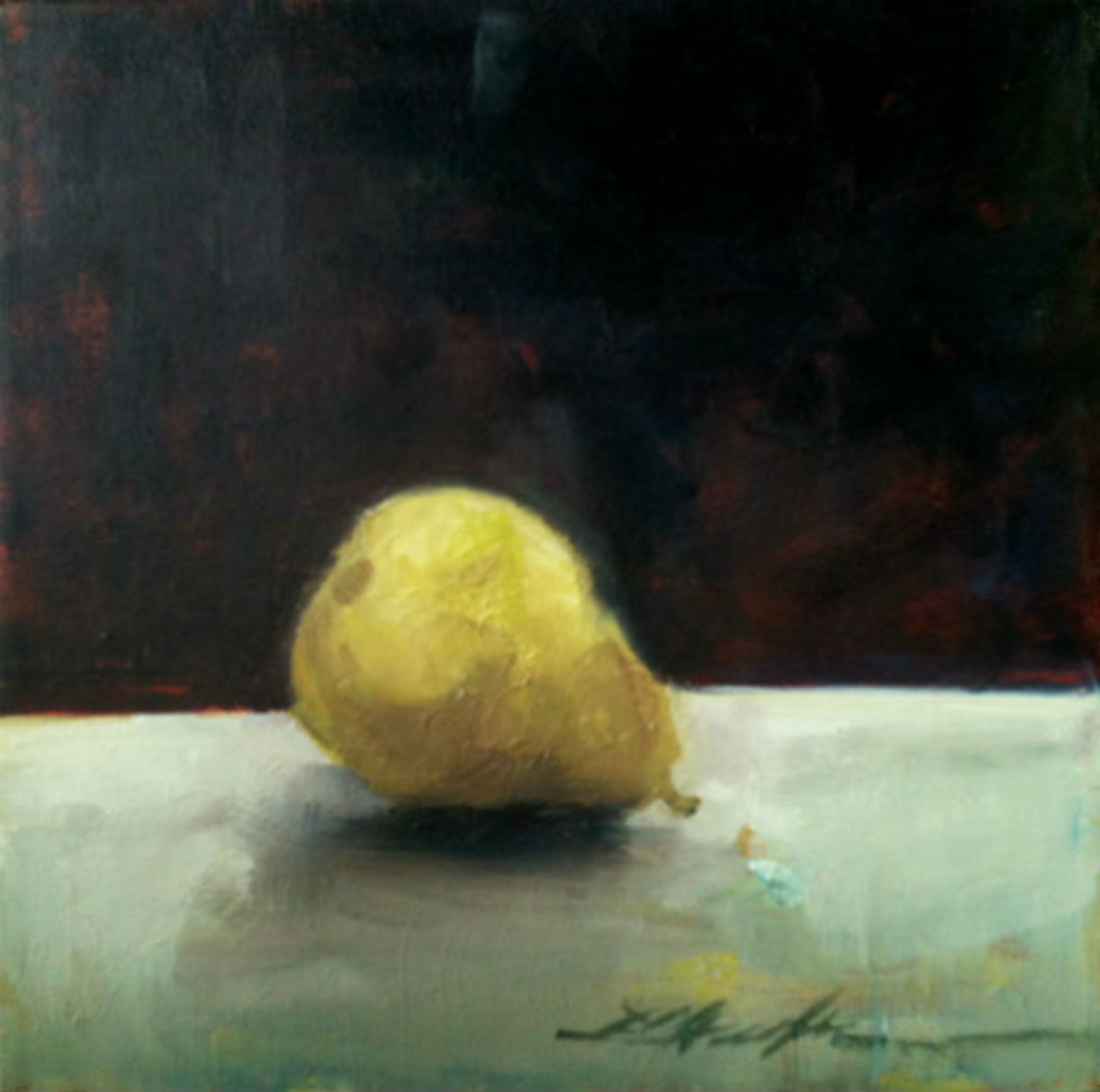 Gold Pear #2 by Donna Hughes