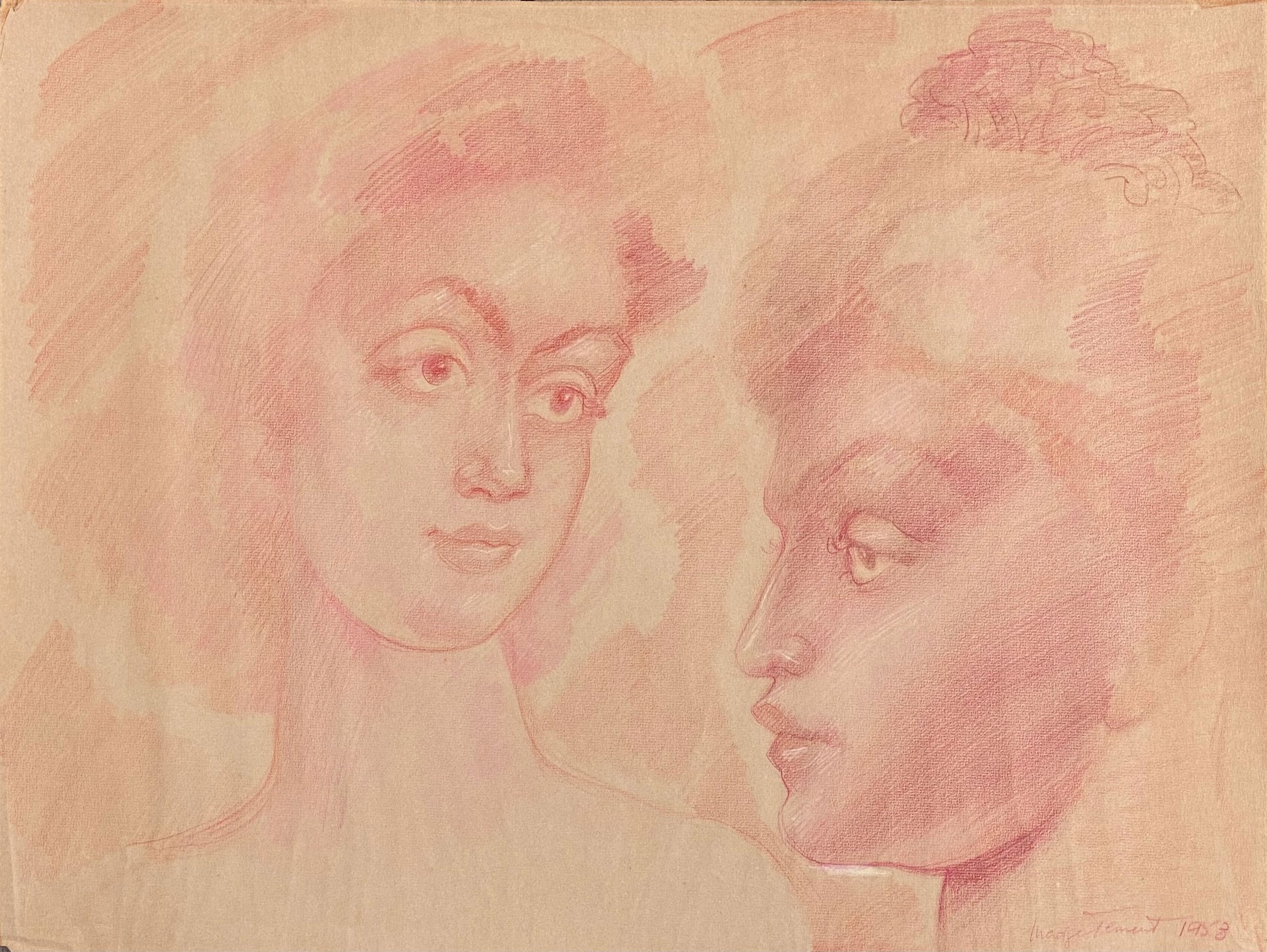 Untitled, Two Views of an Hawaiian Model by Madge Tennent