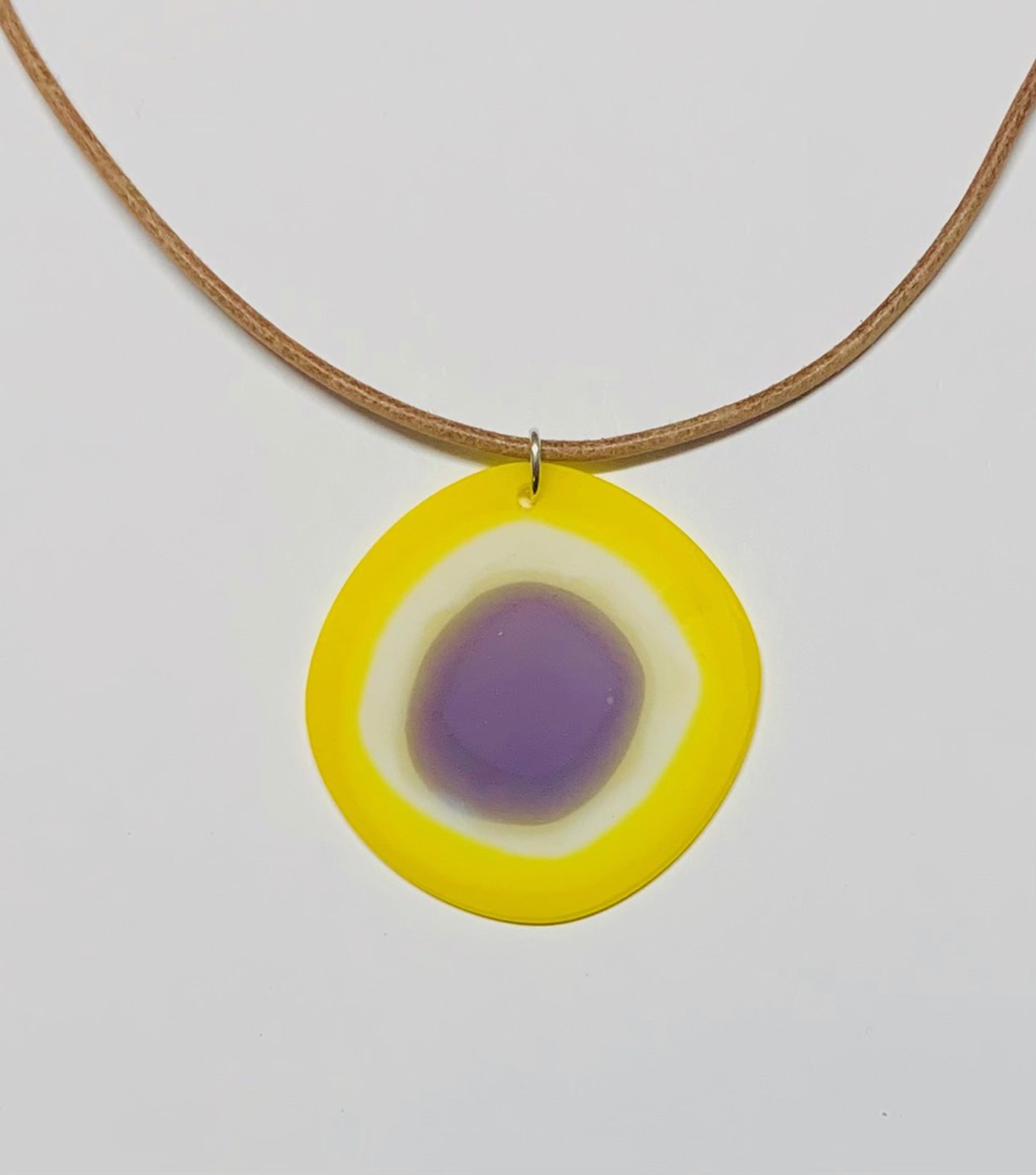 Compressed Glass Necklace - Sunflower by Chris Cox