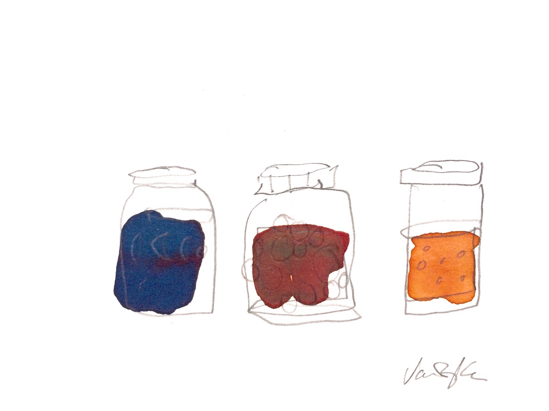 Three Jam Jars by Rachael Van Dyke
