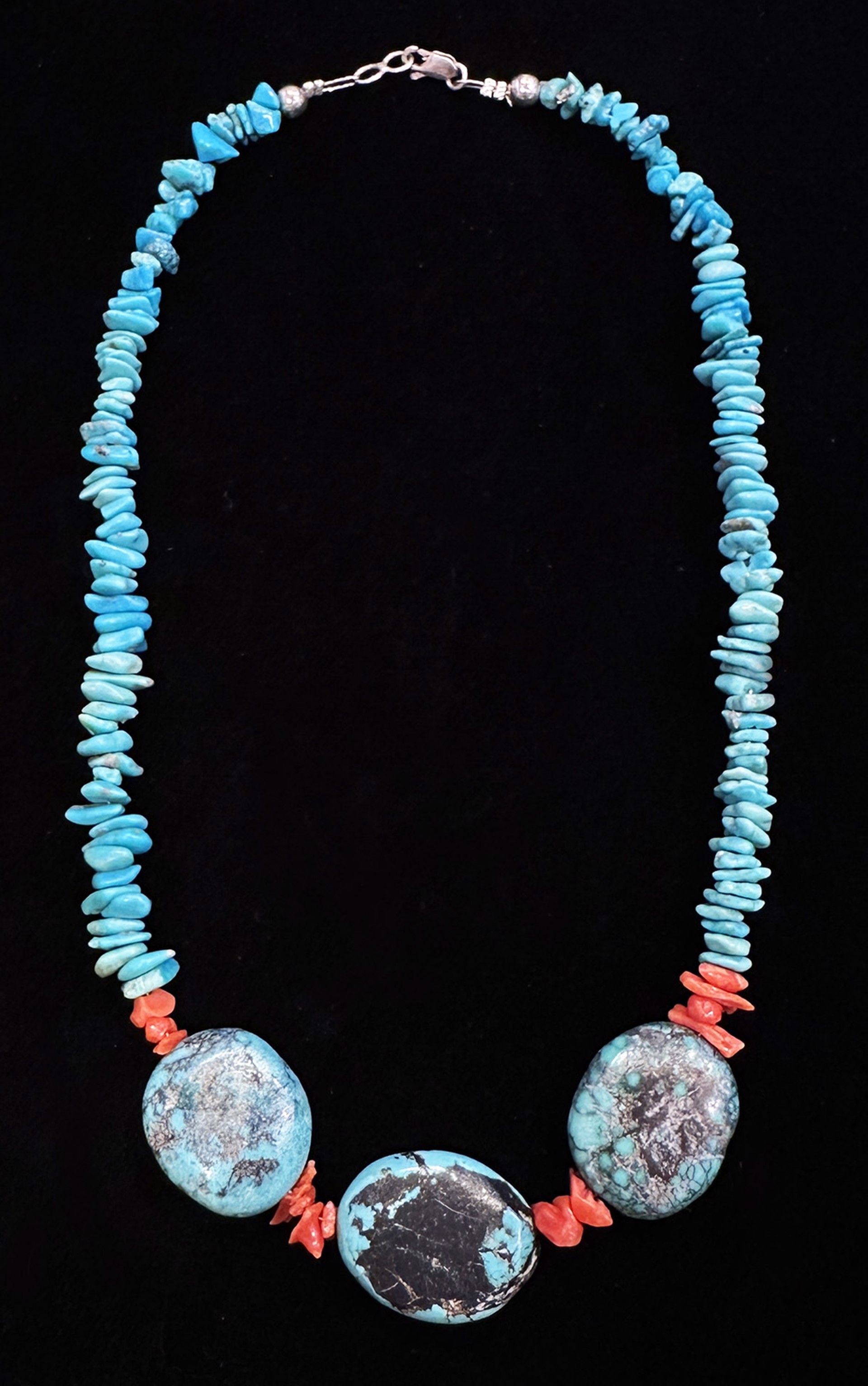 Turquoise and Coral Choker