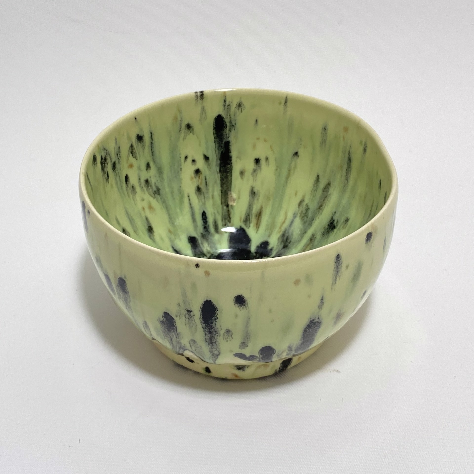 "Mint Green w/ Black Drips Bowl" by Elizabeth W. by One Step Beyond