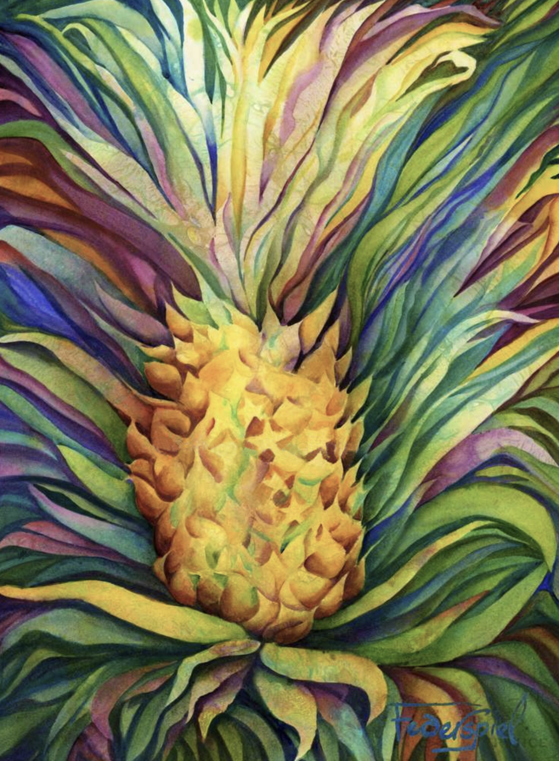 Growing Sunshine Pineapple by Patrice Ann Federspiel