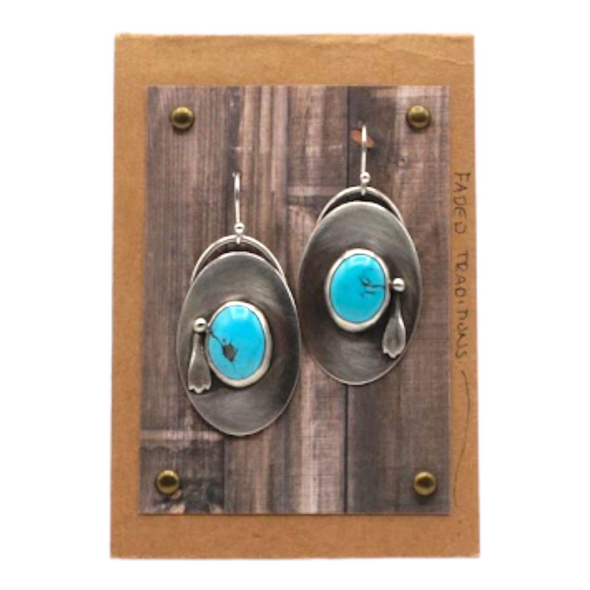 Sleeping Beauty Turquoise Sterling Silver Earrings by Ashley Hanna