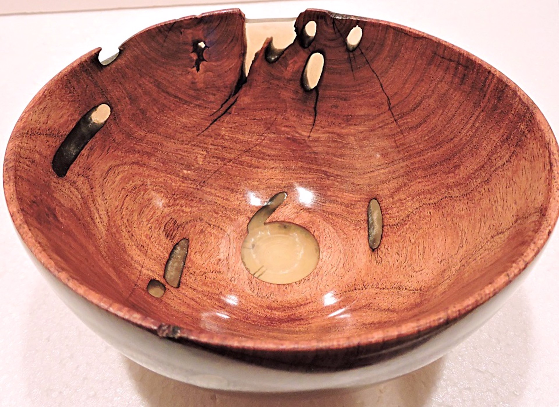 Bowl - Mesquite with Clear Resin by Jim Scott