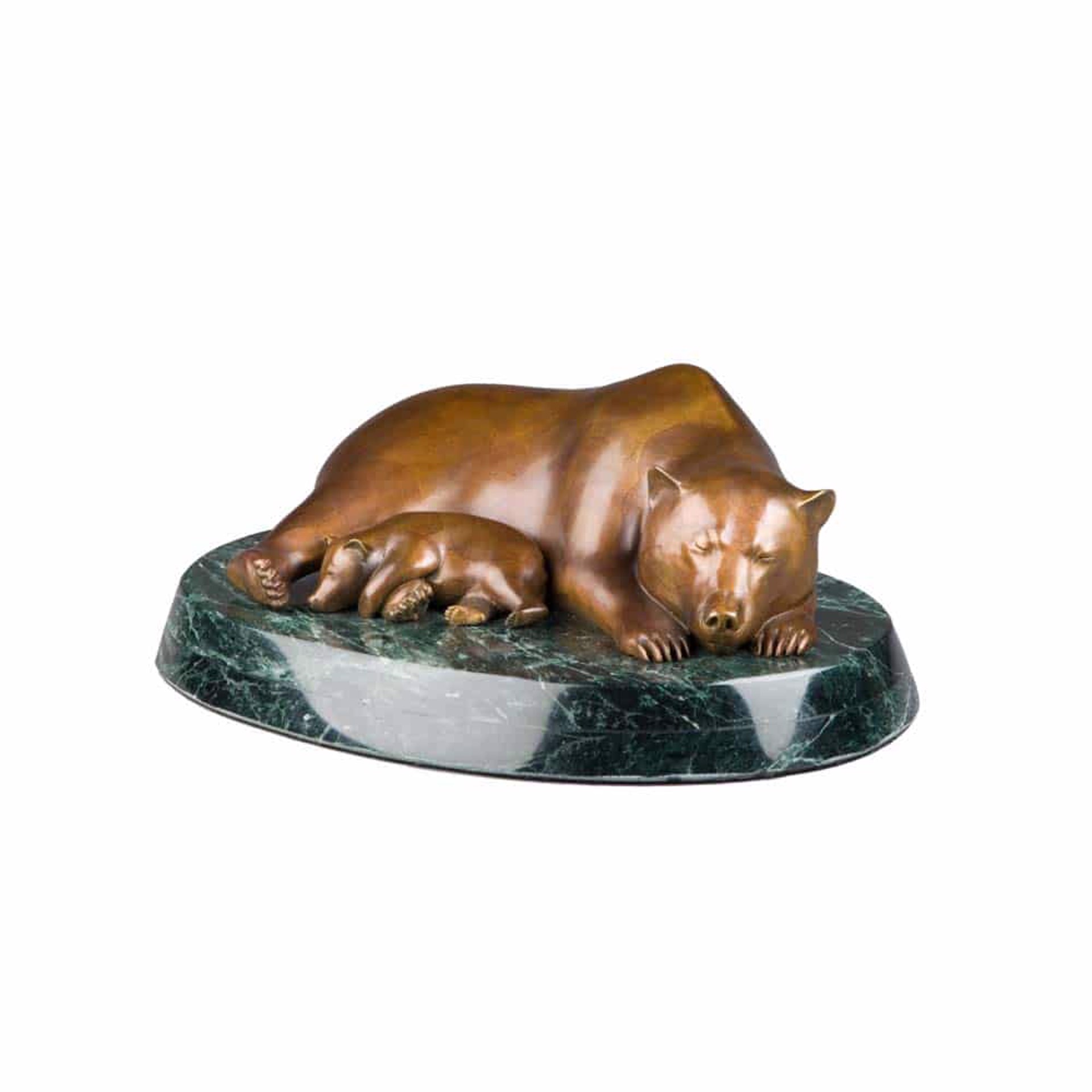 Bear In Hibernation Original Bronze Sculpture by Rip and Alison Caswell, Contemporary Fine Art, Modern Wildlife Art, Available At Gallery Wild