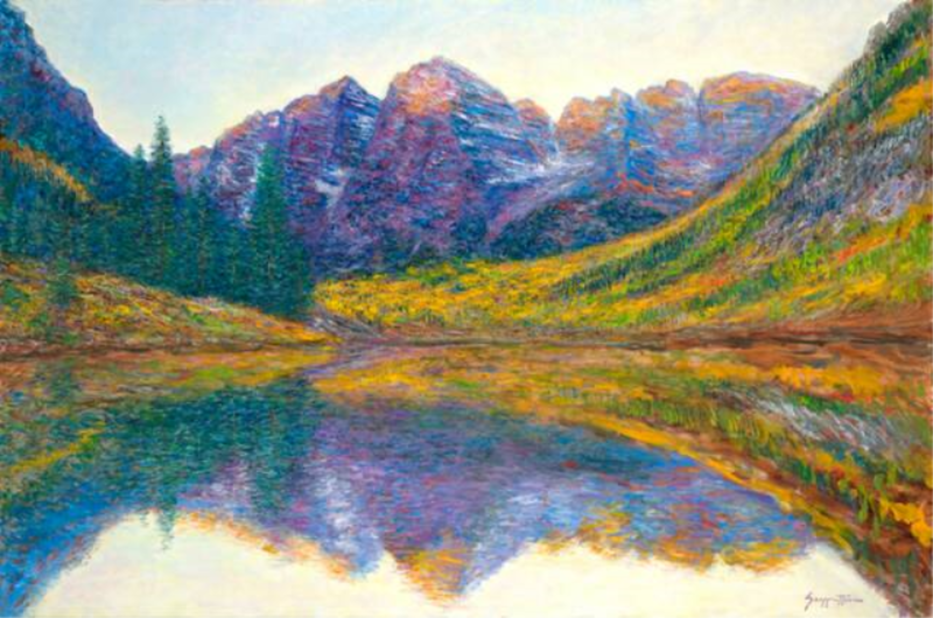 Reflections - The Maroon Bells (AP) by James Scoppettone