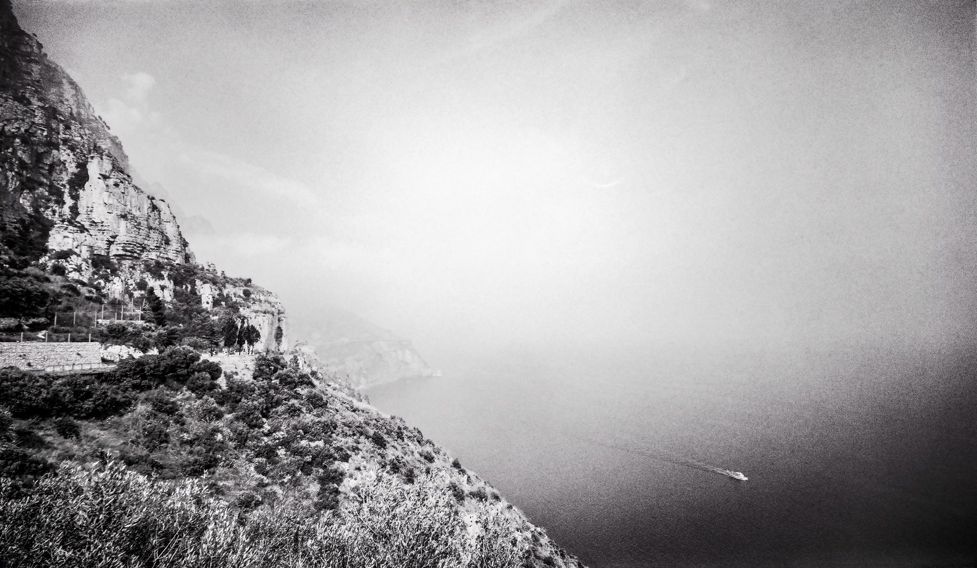 Amalfi Coastline, Boat to the Island of Capri, Italy by Lawrence McFarland