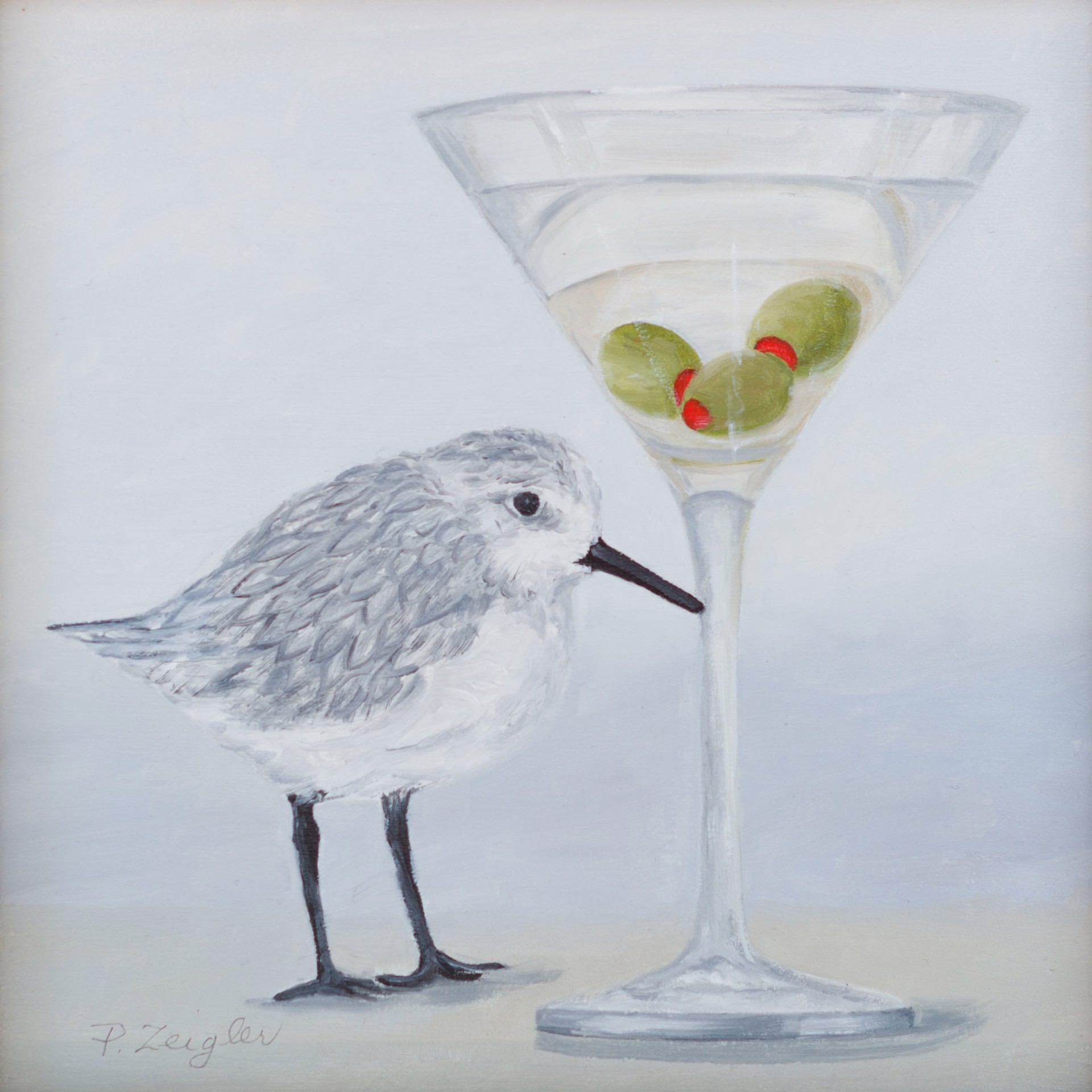 Martini and Sandpiper I by Patti Zeigler