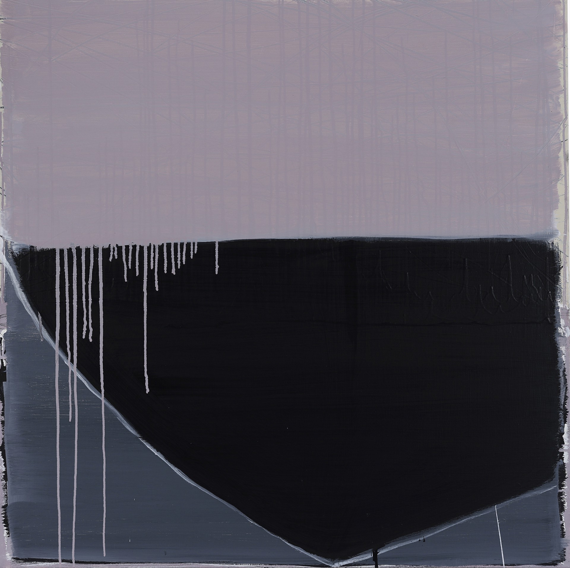 Dripping Lavender on Black on Gray by Anastasia Faiella