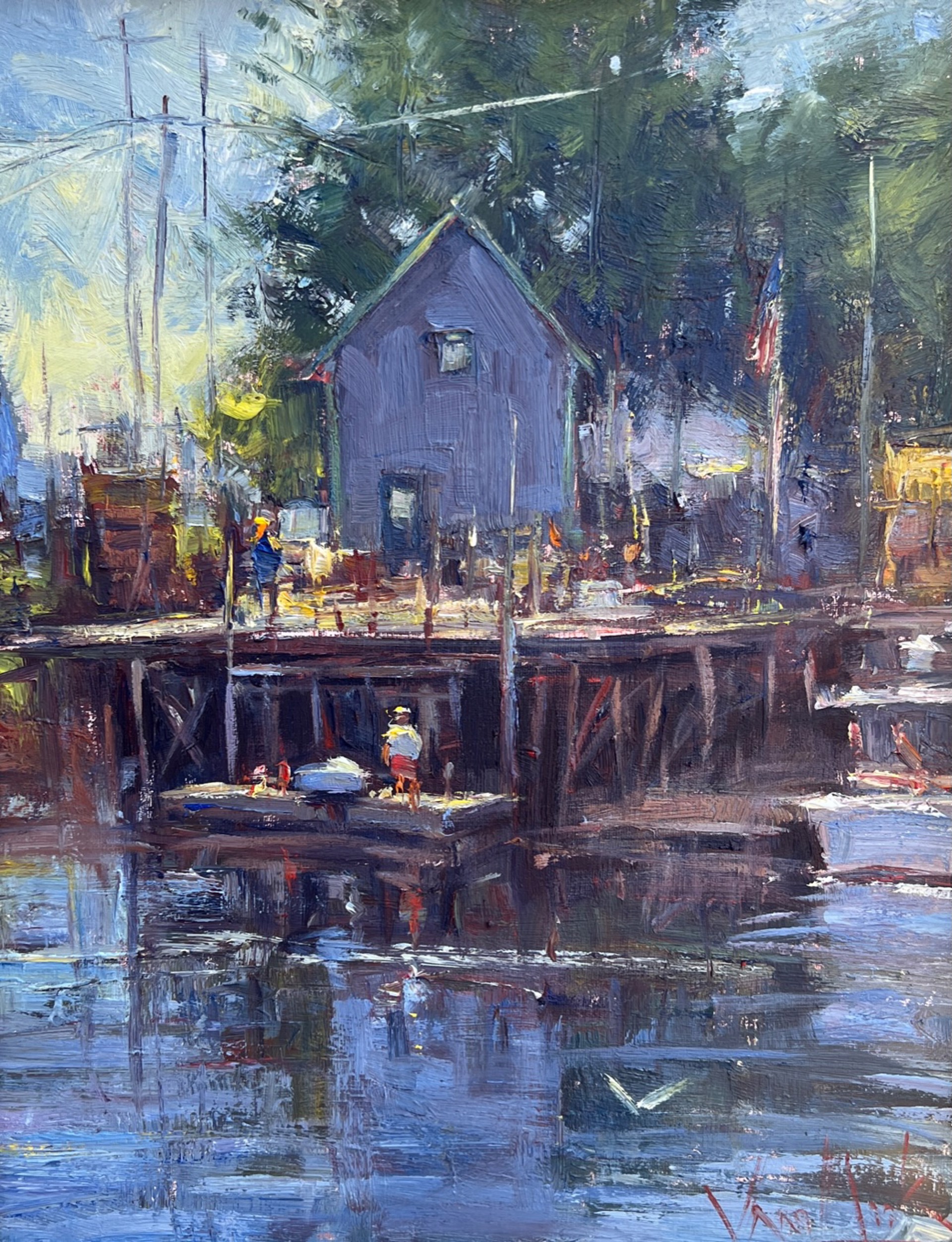 At the Wharf by George Van Hook