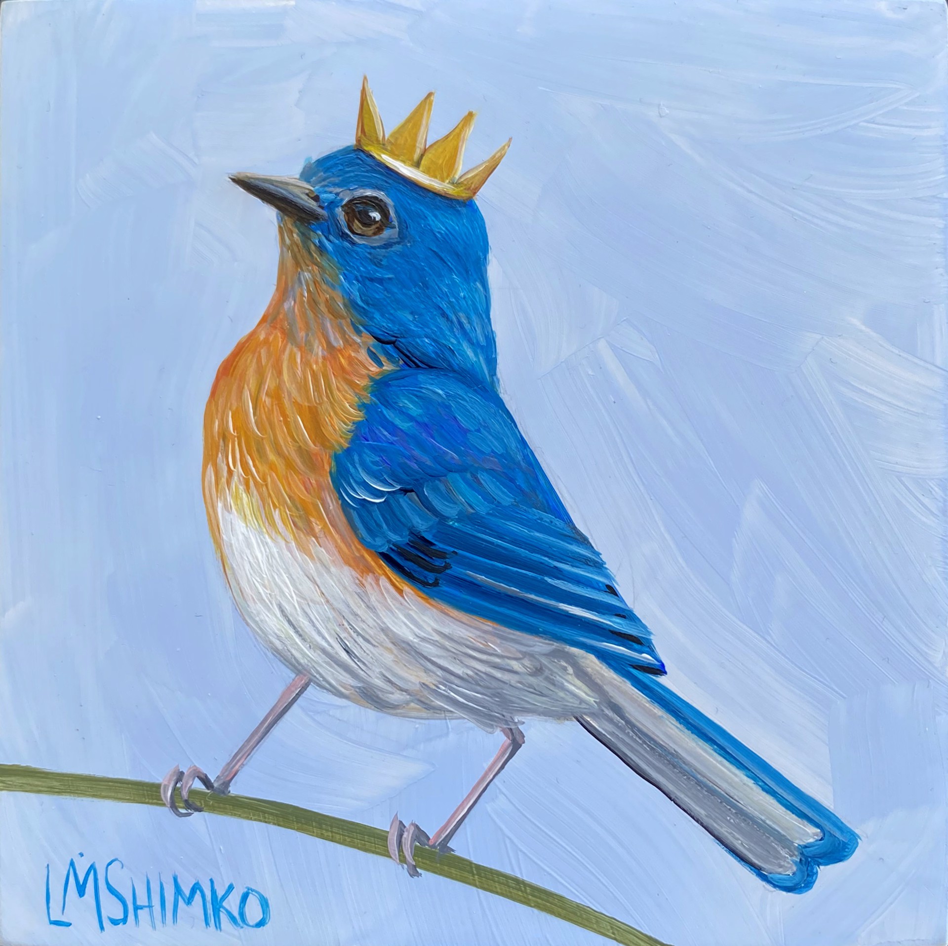 Bluebird Happy Blue by Lisa Shimko