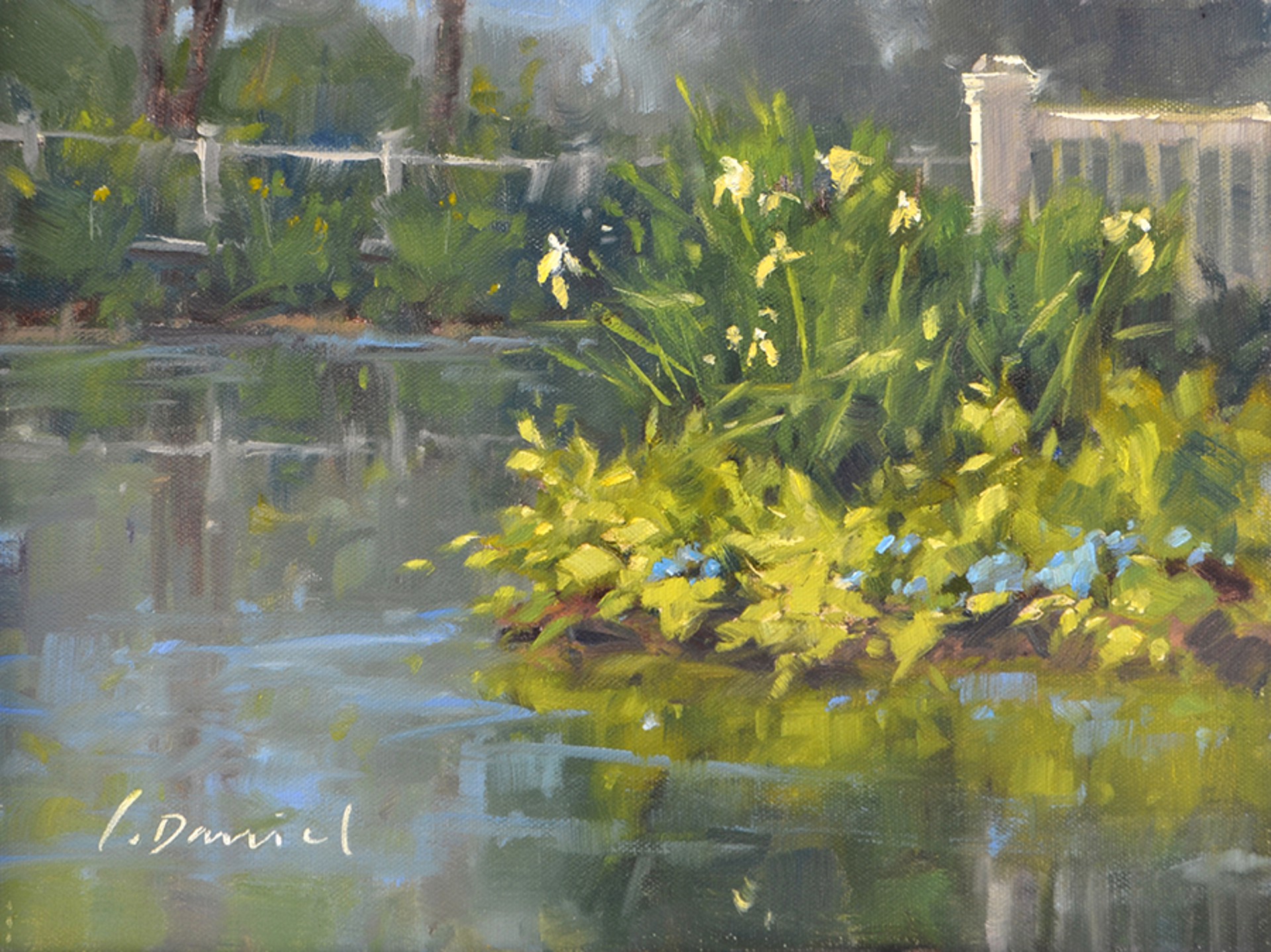 Garden Pond Reflection by Laurel Daniel