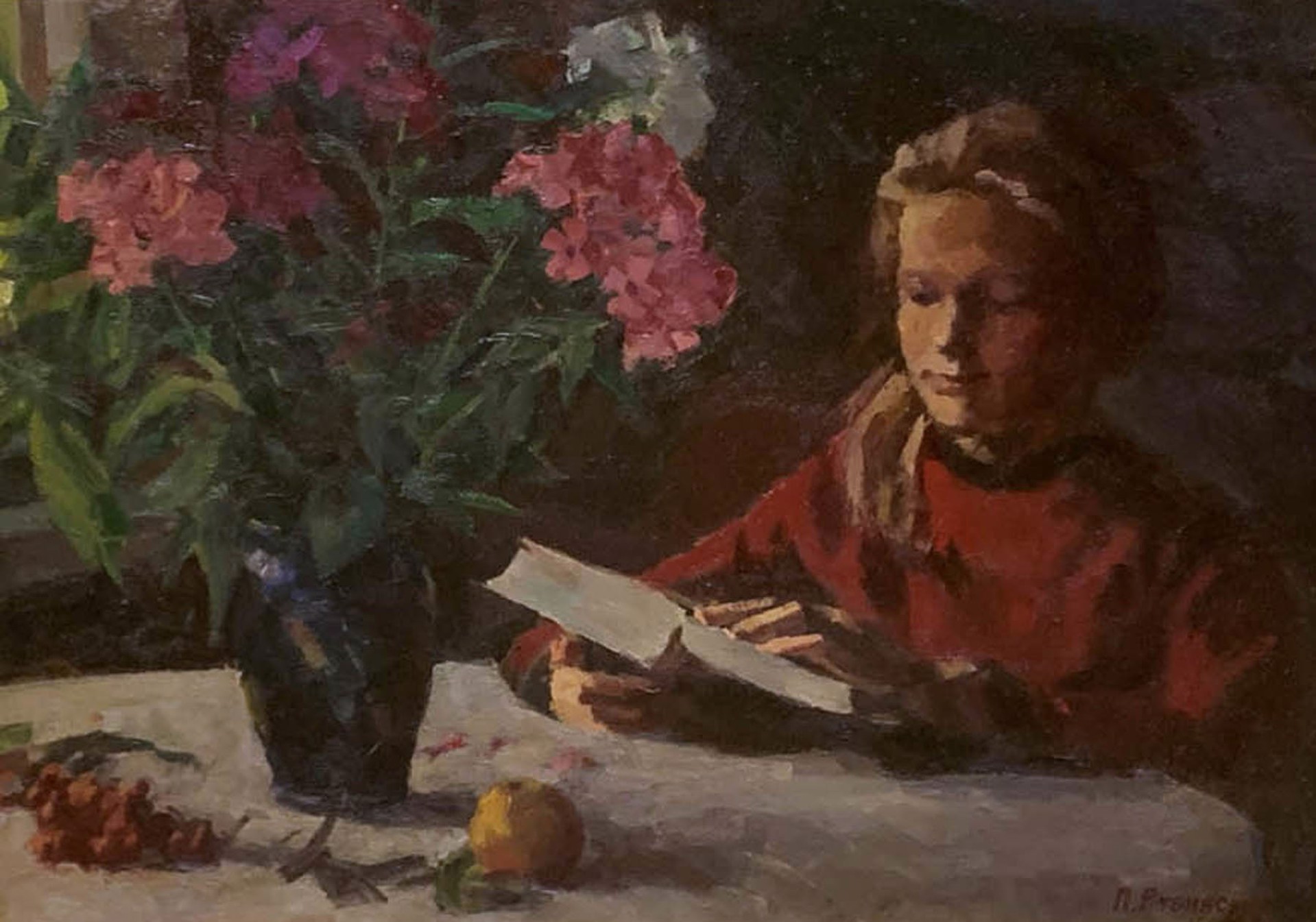 Girl Reading by Pavel Rjabinsky