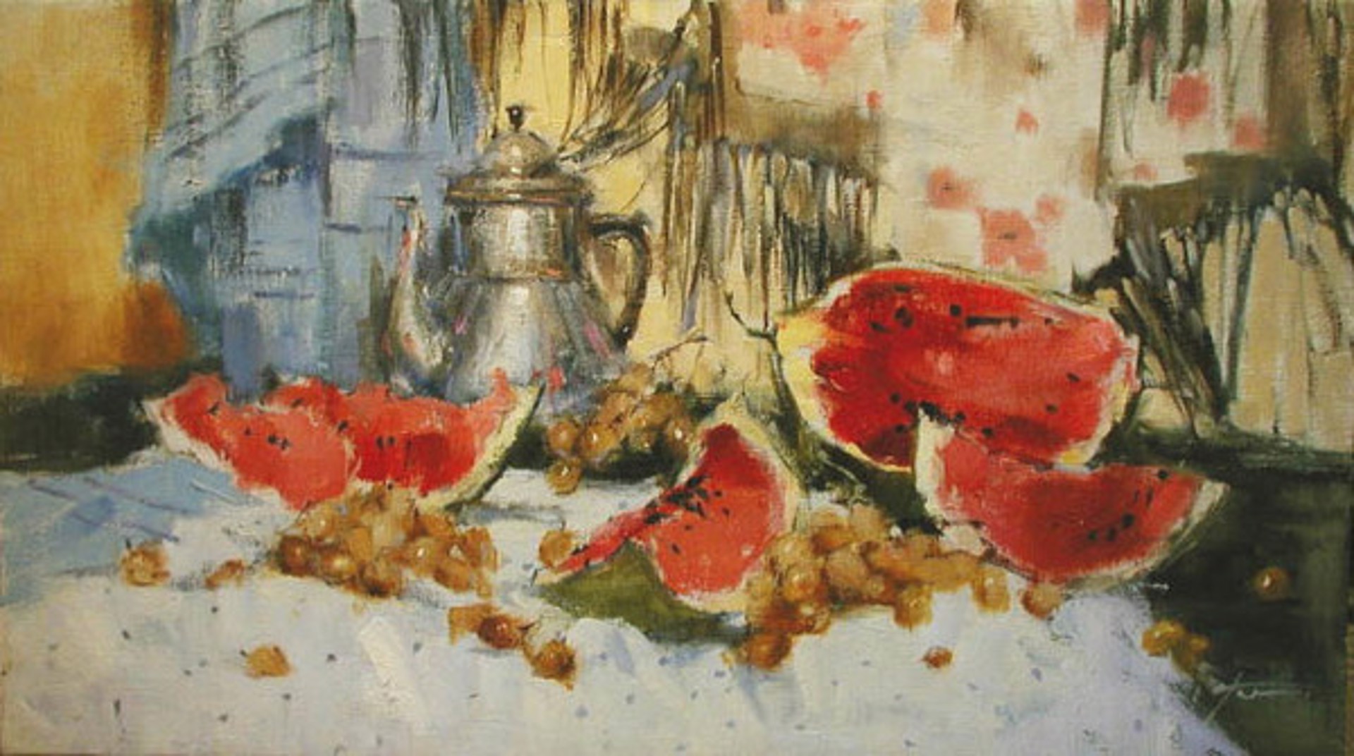 Watermelon and Grapes by Yana Golubyatnikova