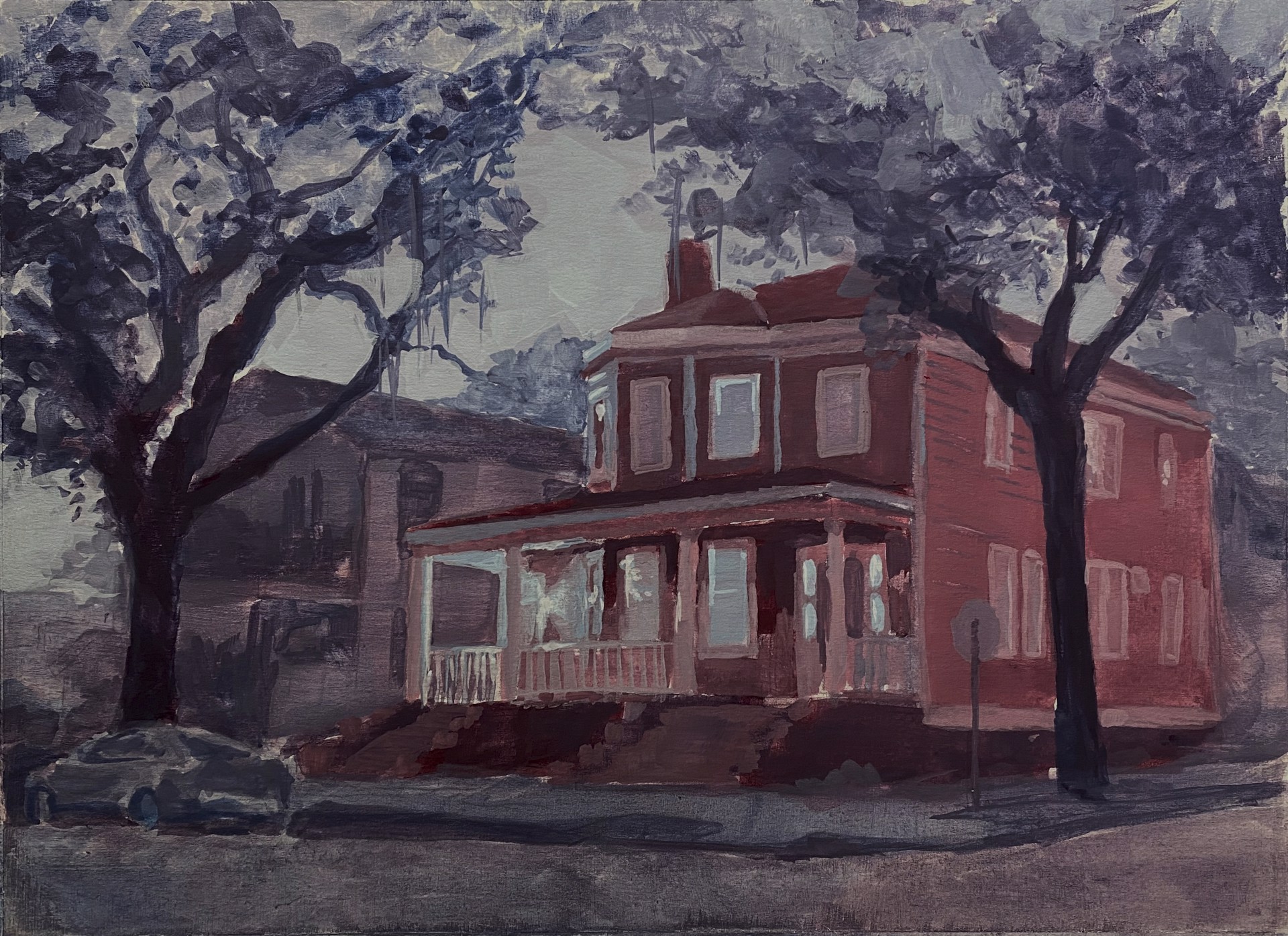 House in Savannah - Evening by Tonia Yiu