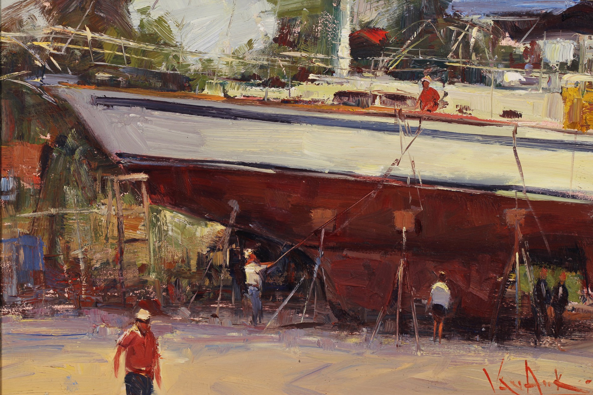 Boatyard by George Van Hook