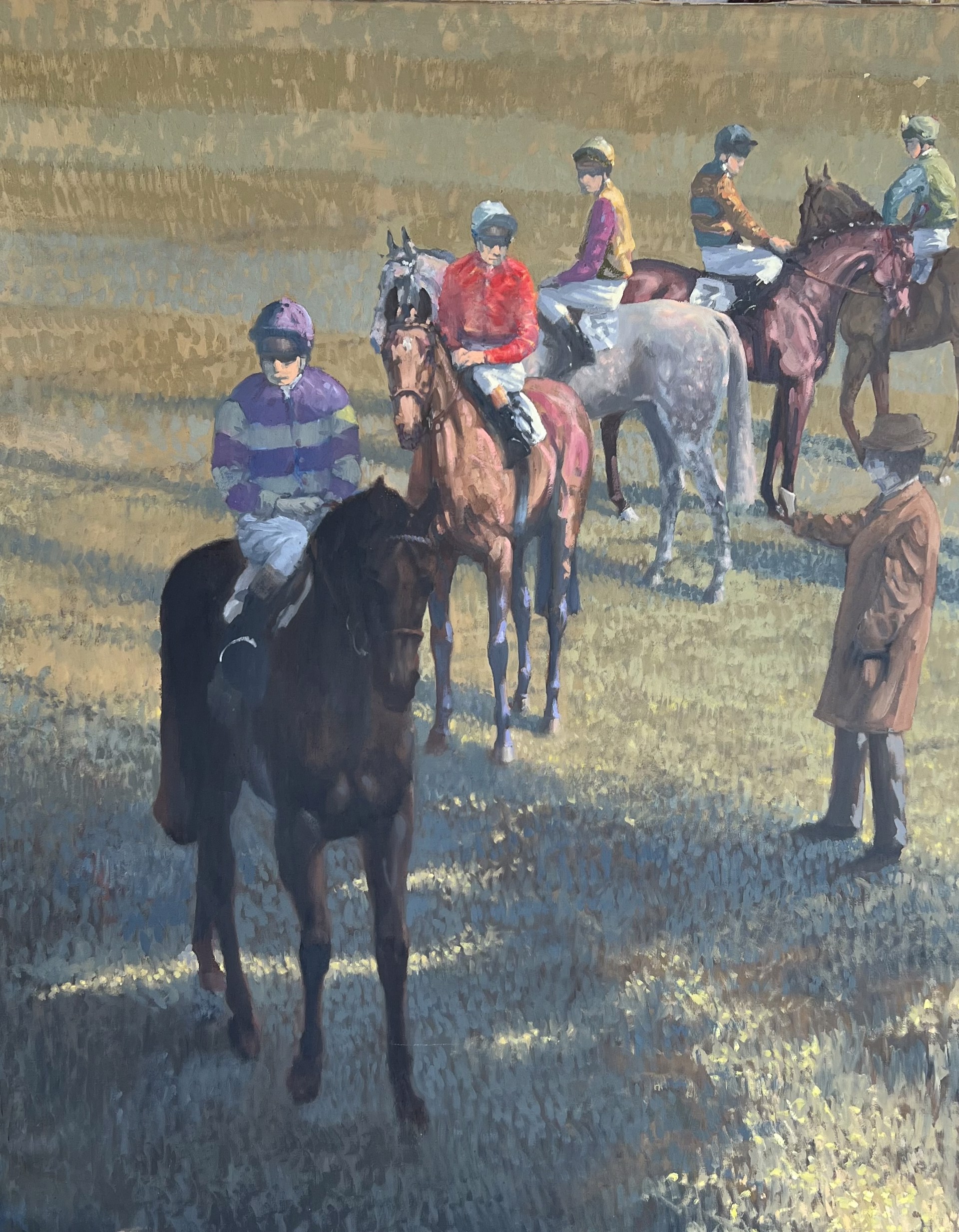 Racehorses Before the Start by Peter Howell