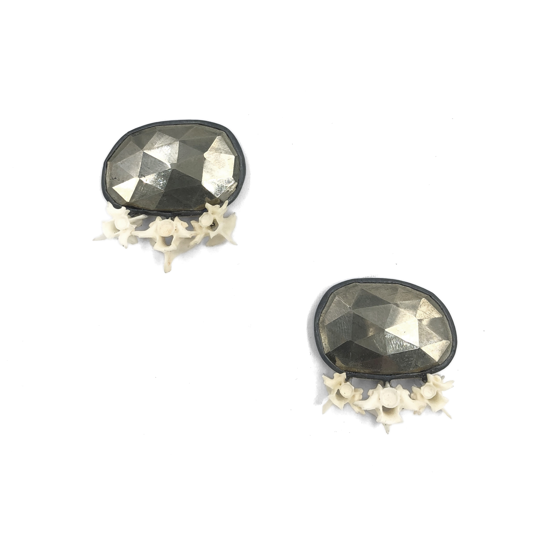 Pyrite Amnio Earrings by Anna Johnson