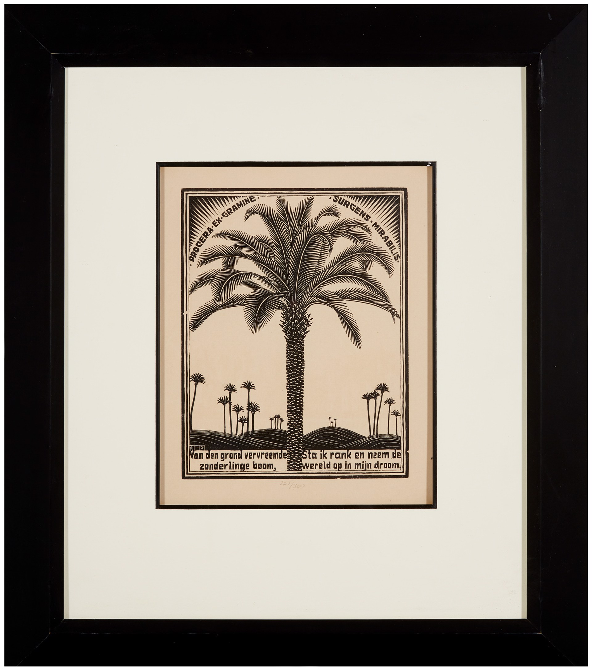 Emblemata - Palm Tree by M.C. Escher