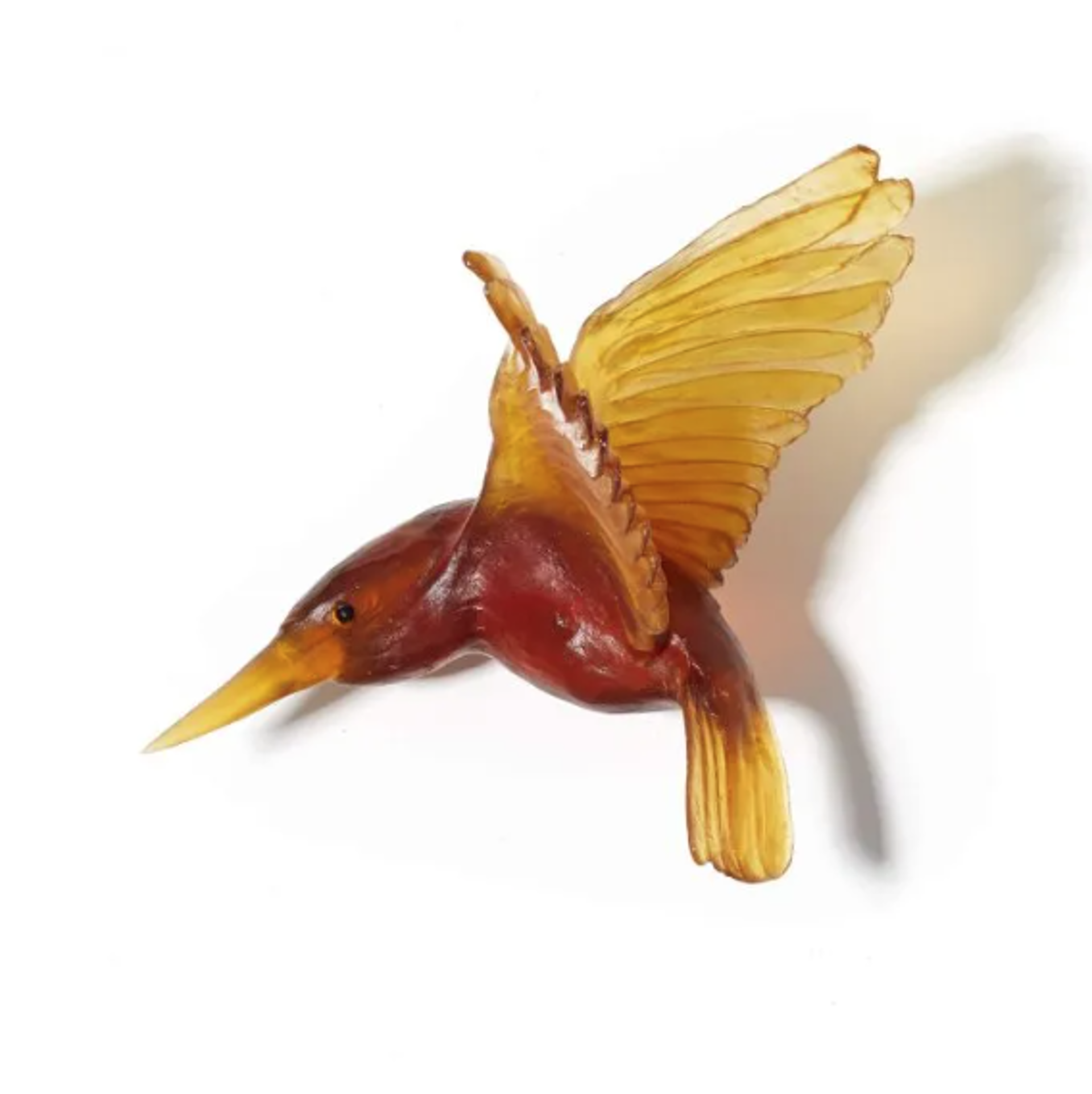 Custom Starling Bird Sculpture, R1 Amber QTY 12 by Rob Snyder