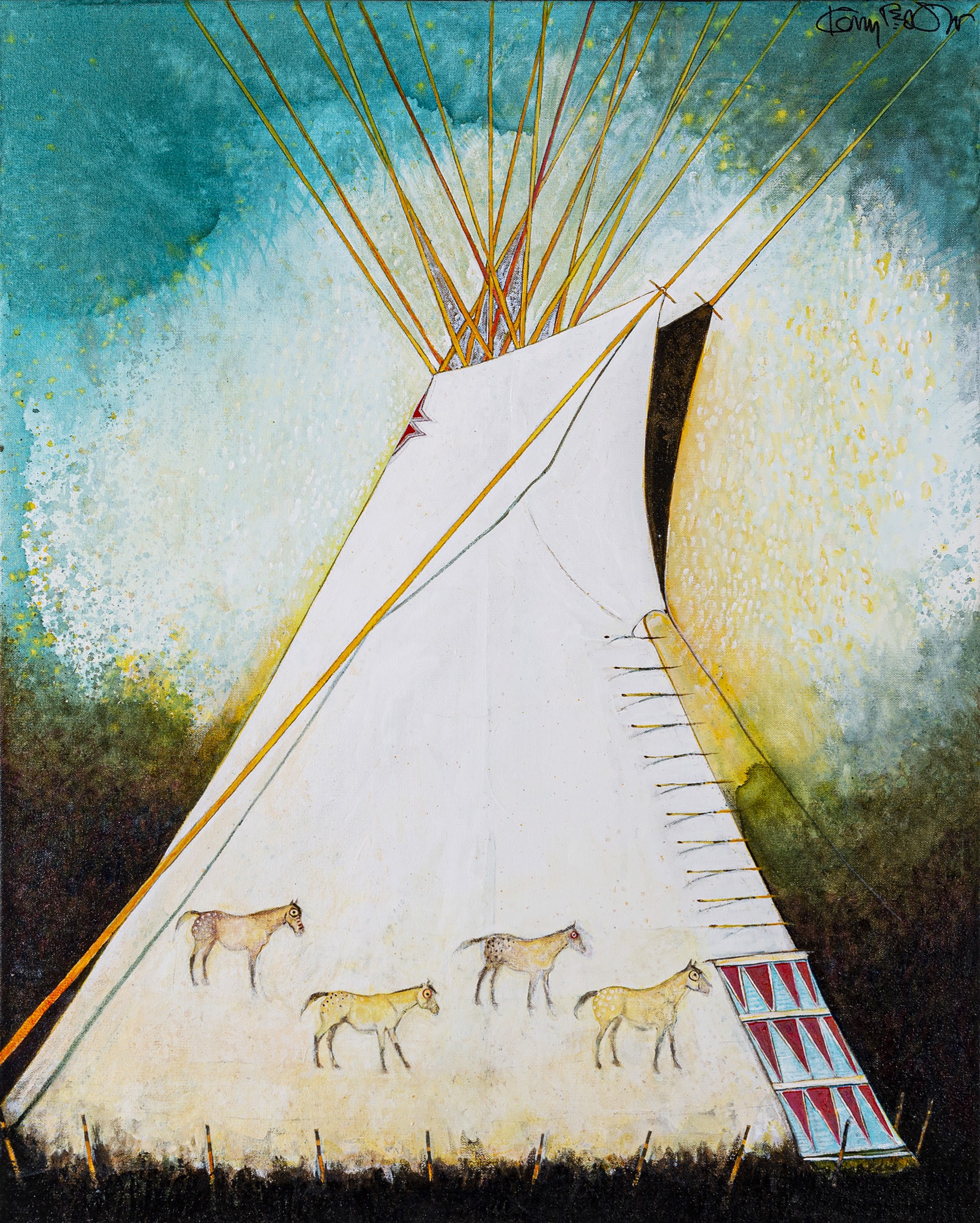 Horse Tipi-Crow Indian by Kevin Red Star