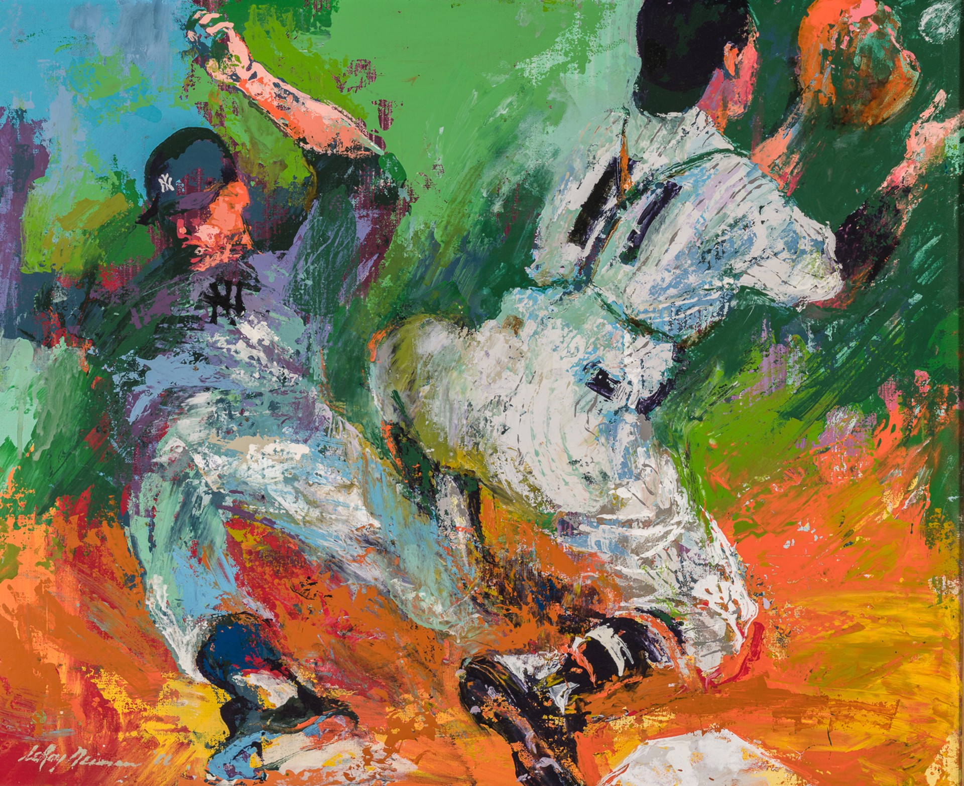 MANTLE AT HOME by LeRoy Neiman