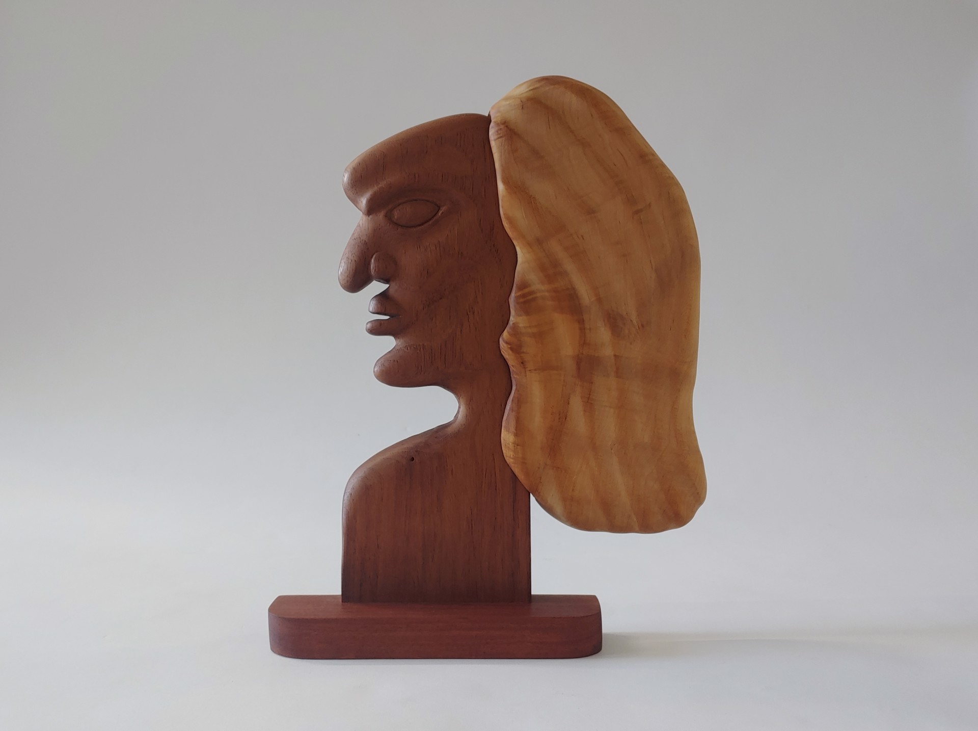 Dali Profile - Wood Sculpture by David Amdur