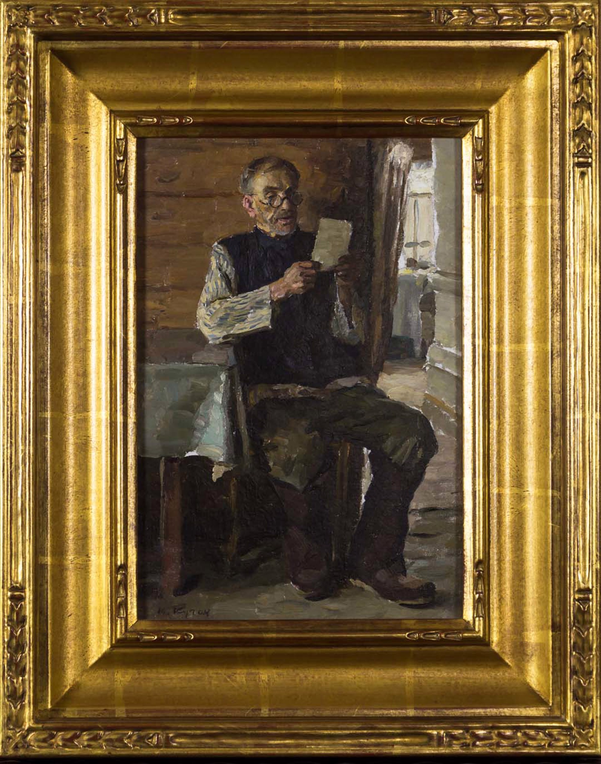 Reading, Old Man by Yuri Kugach
