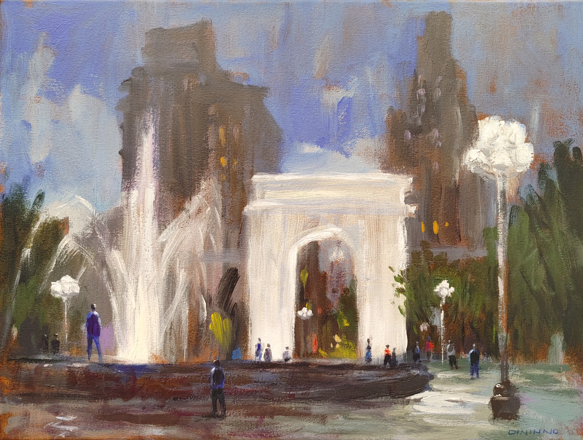 Washington Square Arch in Early Evening by Steve Dininno