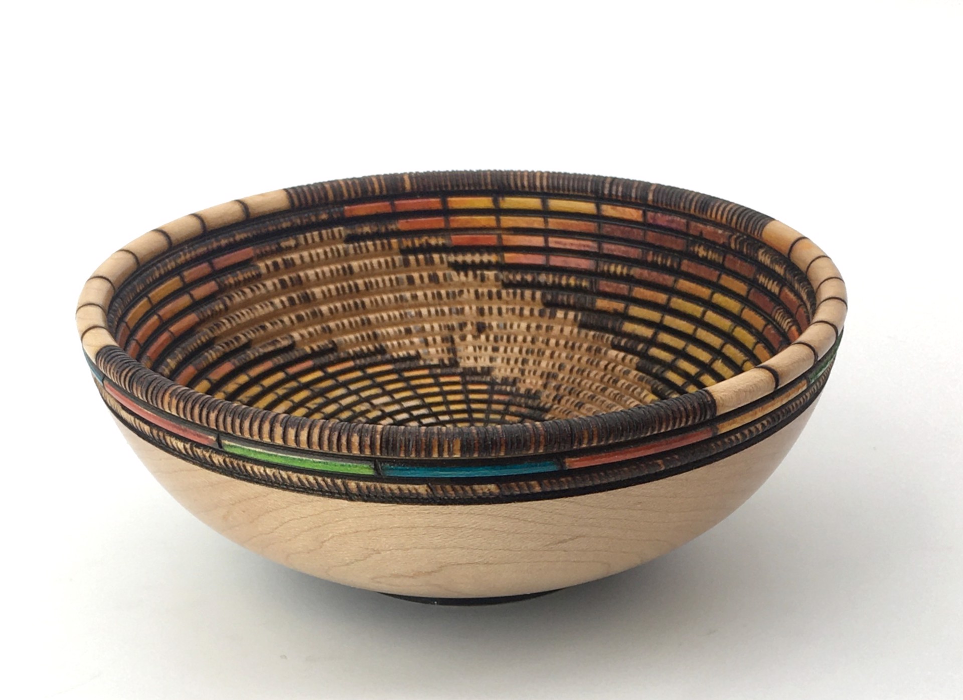 Orange and Gold Footed Bowl by Keoni