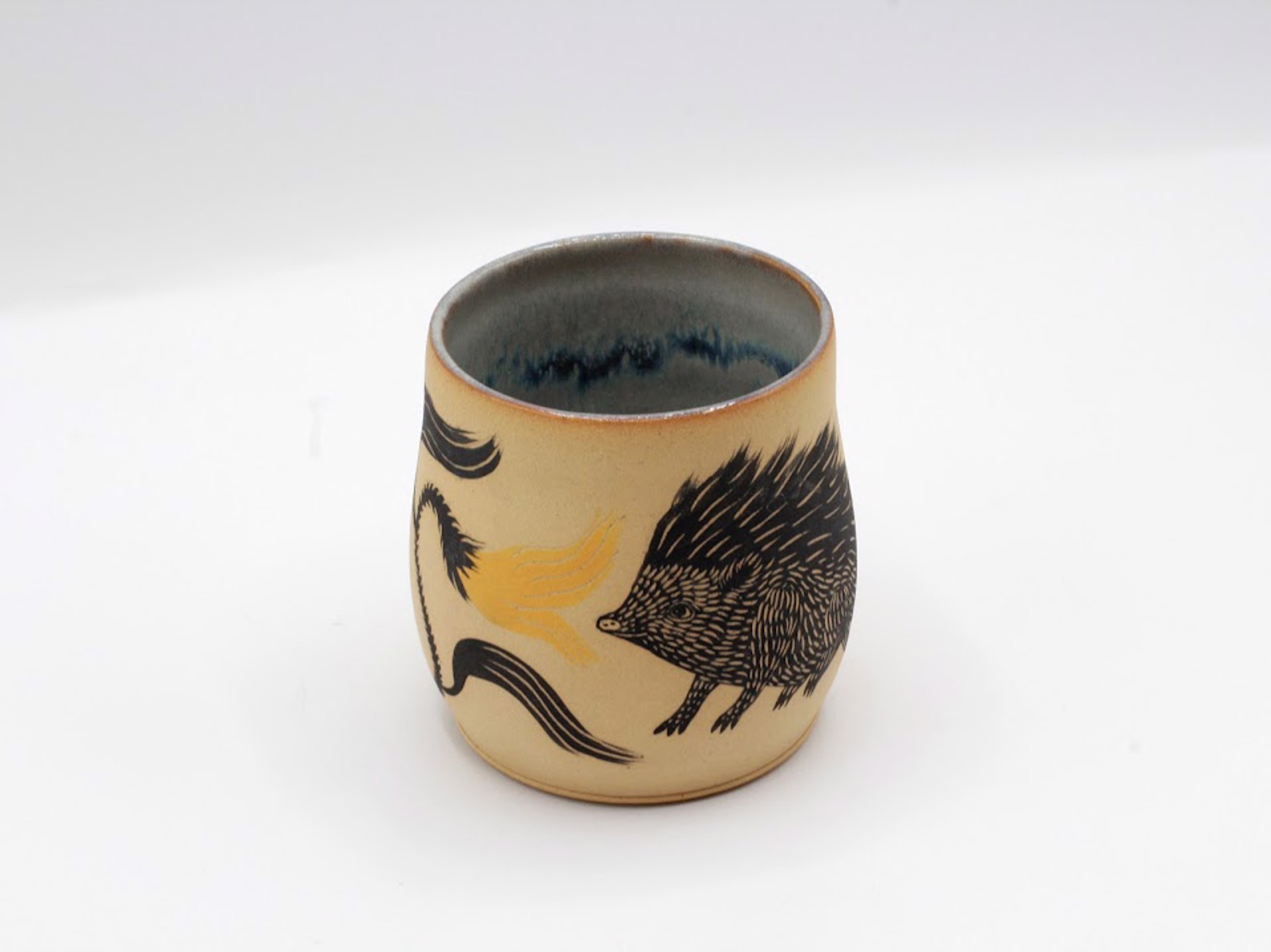 Hedgehog and Flower Mug by Christine Sutton