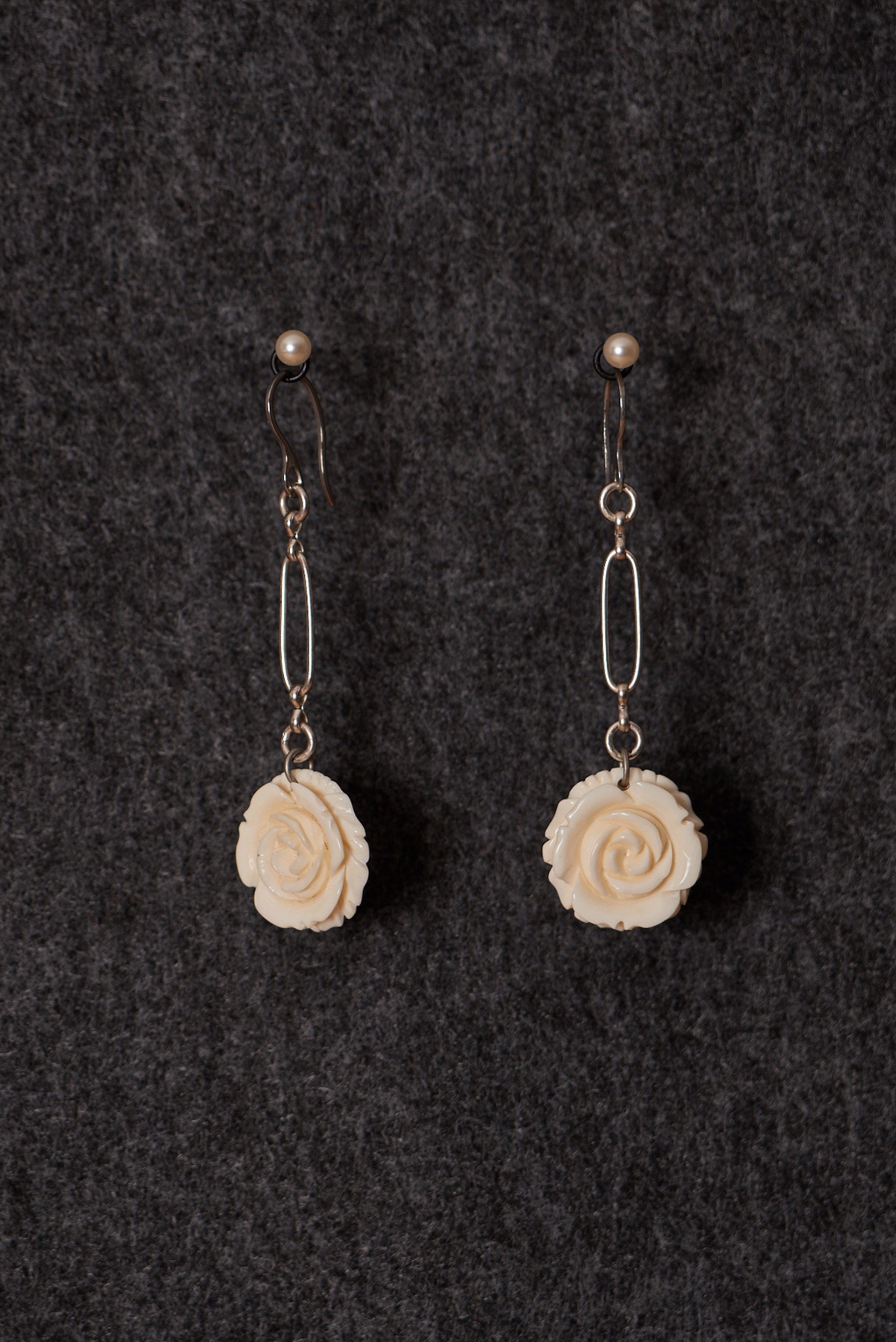 Silver Rosedrop Earrings by Cameron Johnson