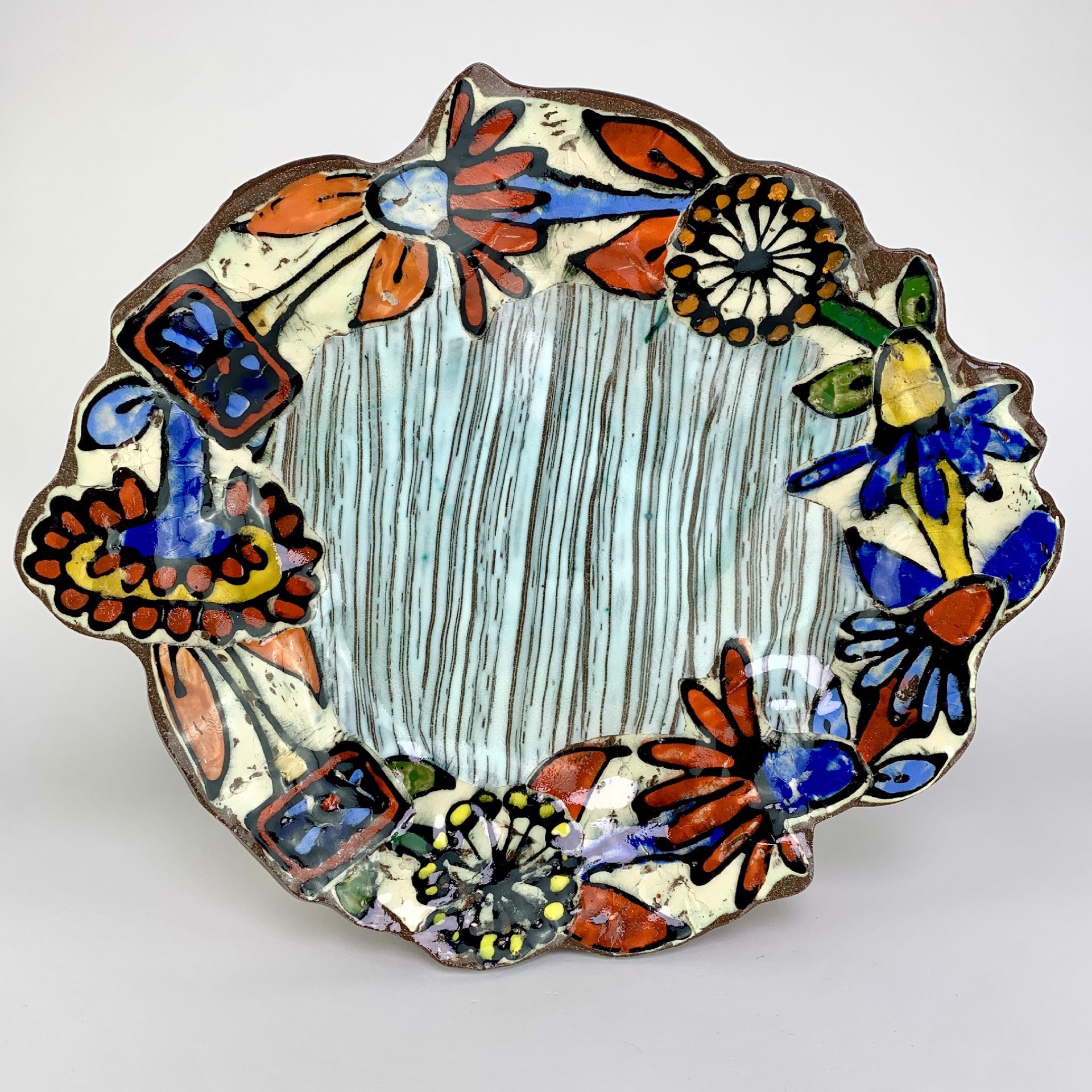 Large Flower Platter by Arthur Halvorsen