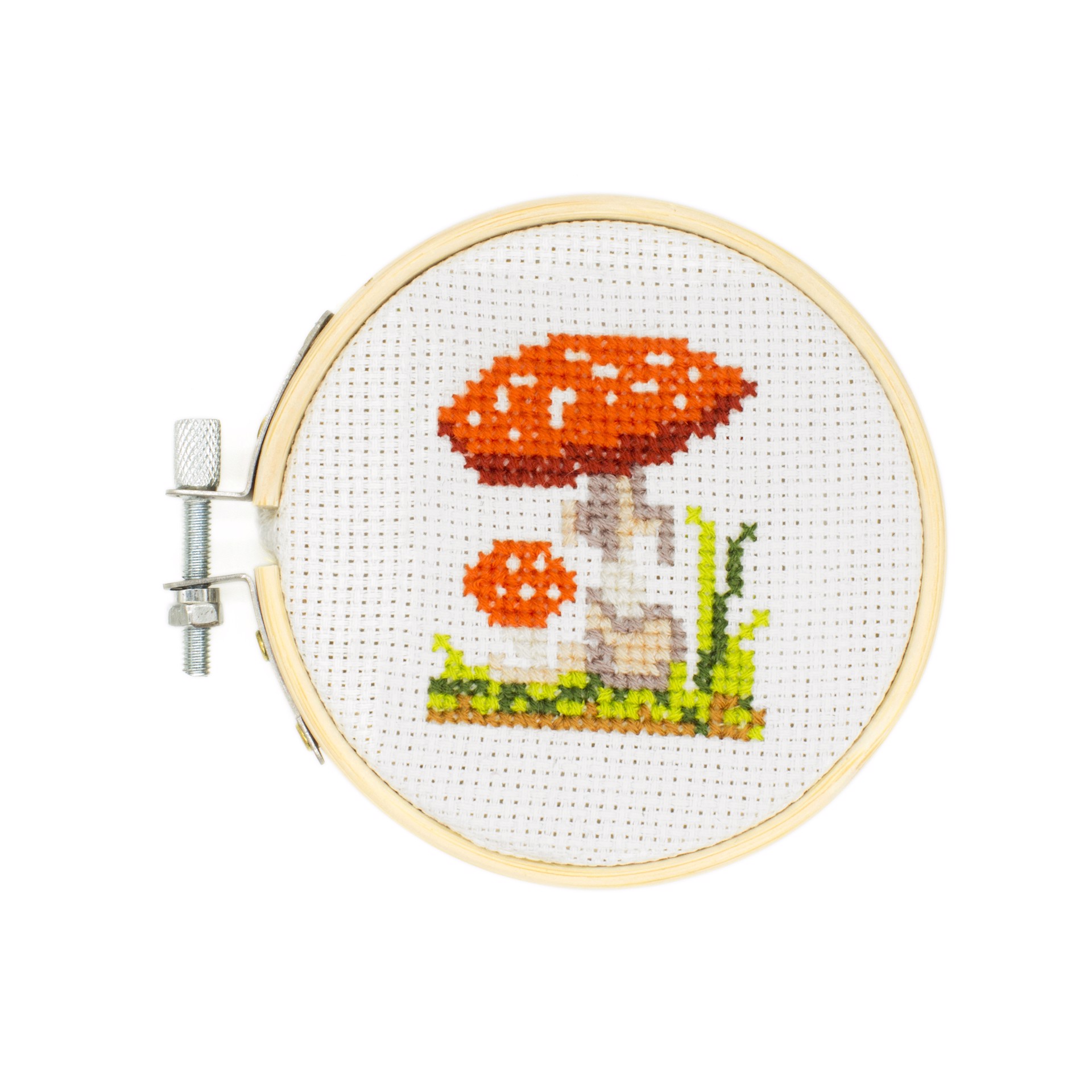 Mini Cross Stitch Kit - Mushroom by Chauvet Arts