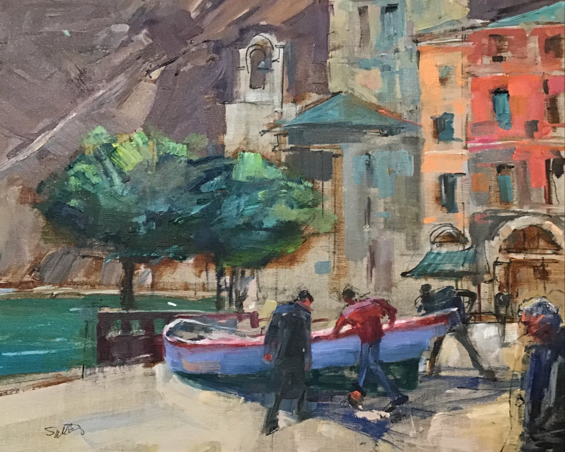 Hauling Out, Liguria by Bill Suttles