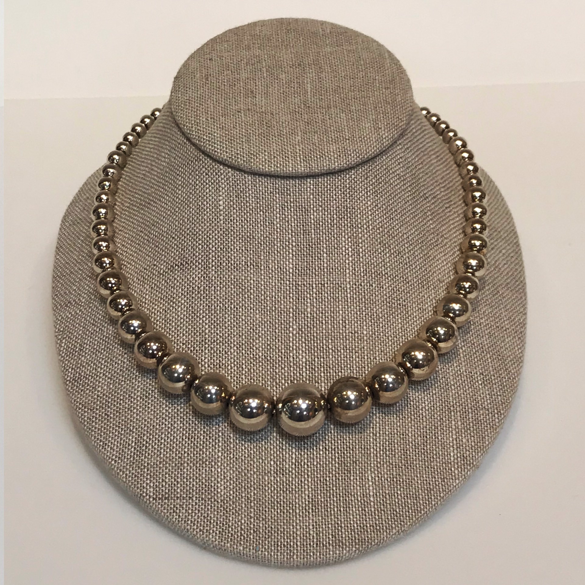 17" Sterling Silver Beaded Necklace - 6mm by Suzanne Woodworth